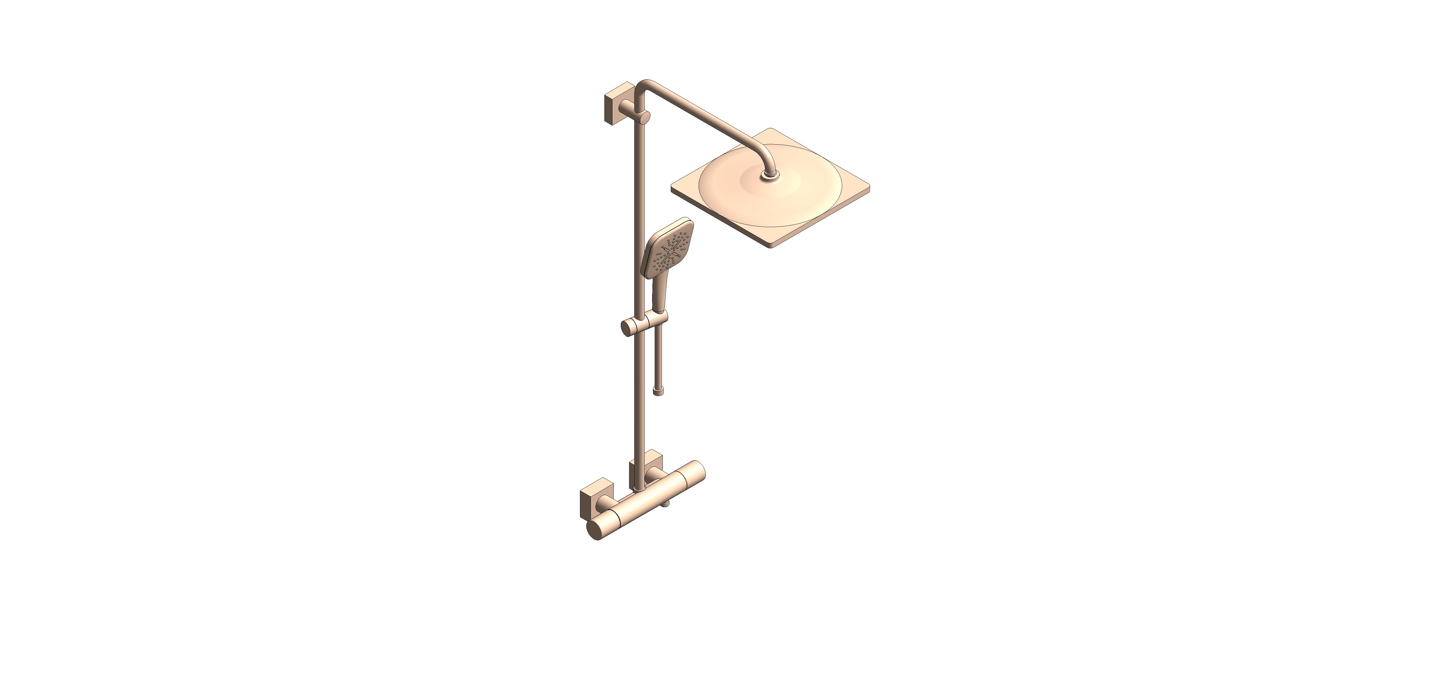Product: RAINSHOWER SmartActive 310 Cube Shower system with thermostat for wall mounting (26837DA0)