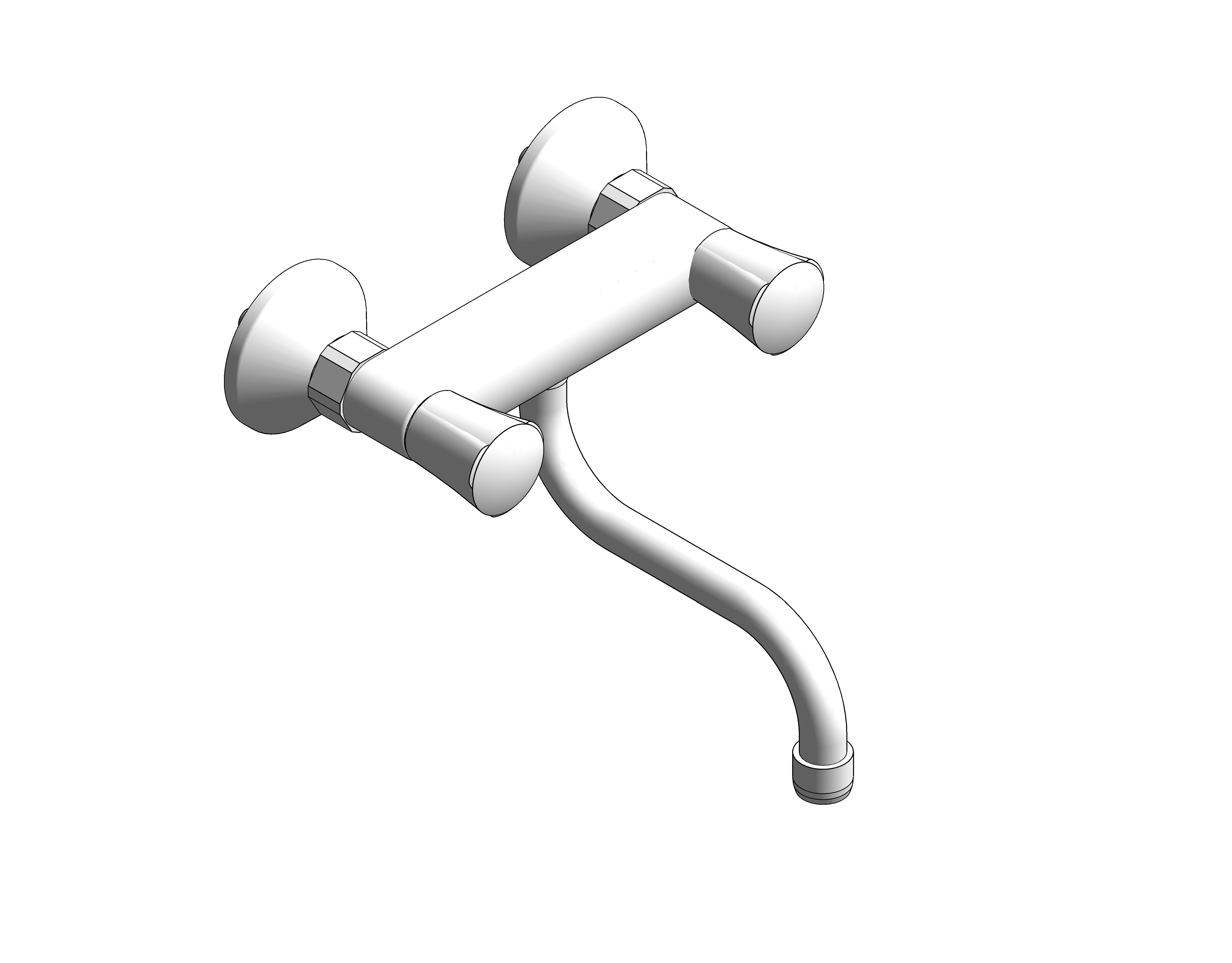 bimstore 3D image of the Grohe Costa L - Wall sink mixer 1/2″ - 31187001