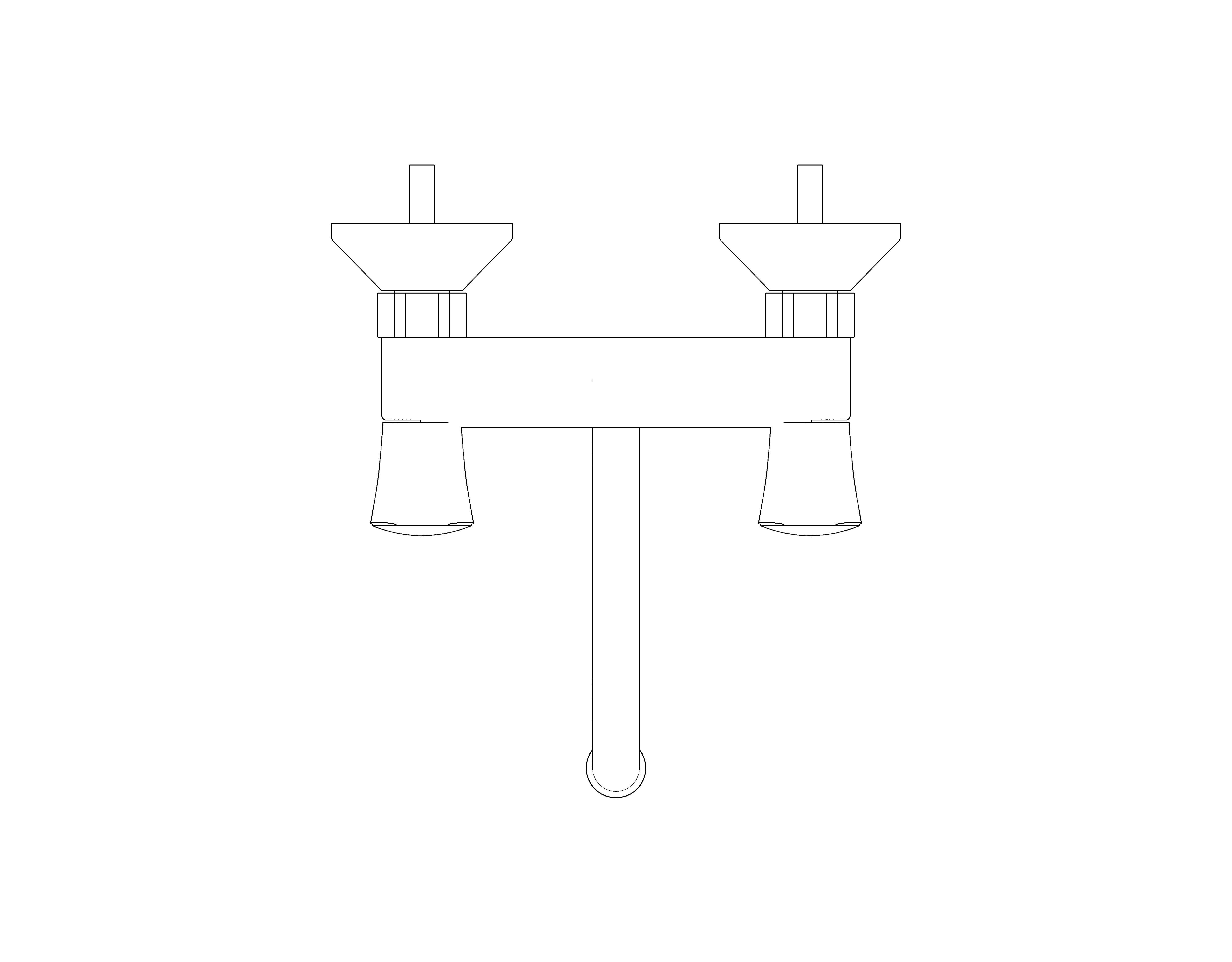 bimstore plan image of the Grohe Costa L - Wall sink mixer 1/2″ - 31187001