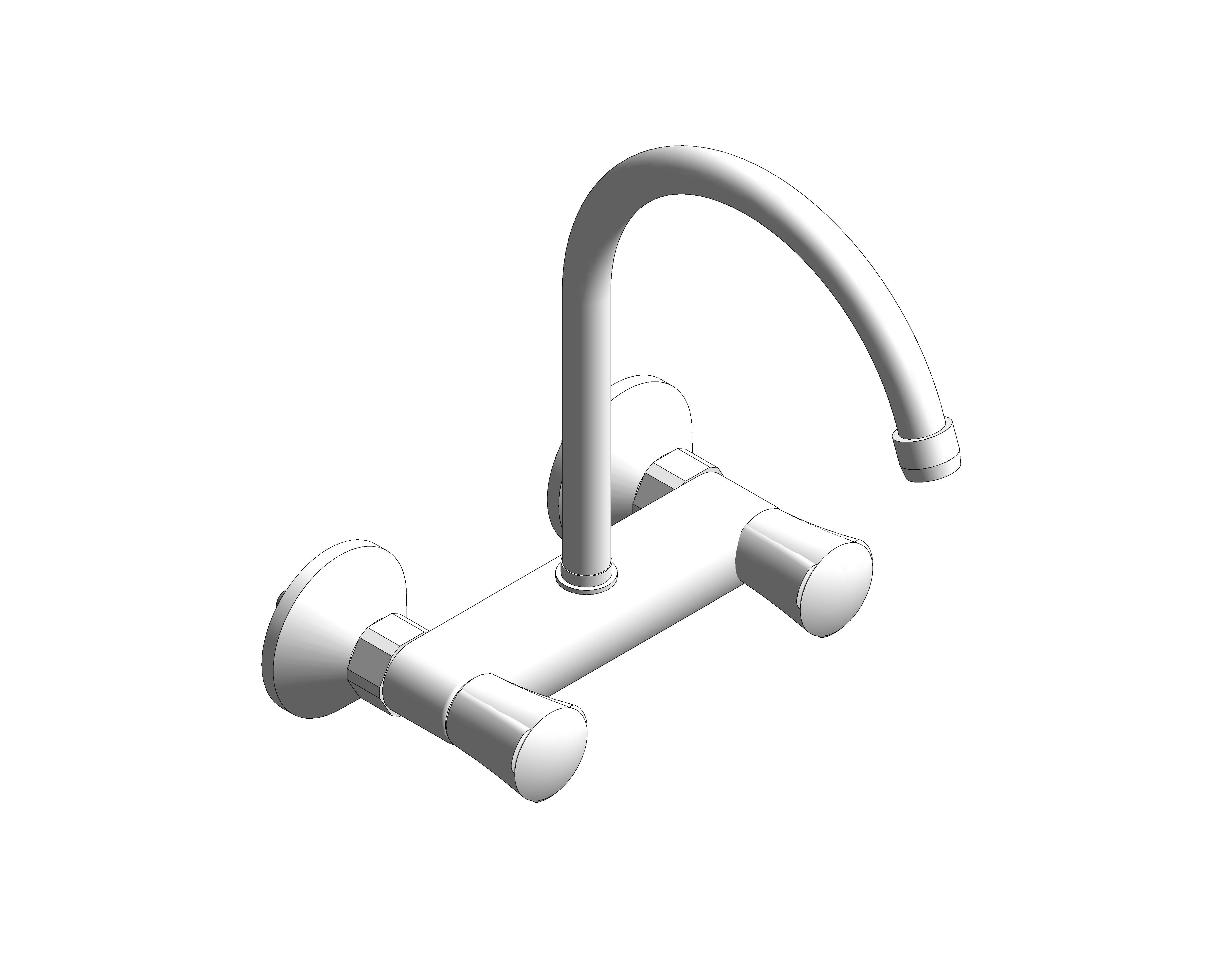 bimstore 3D image of the Grohe Costa L - Wall sink mixer 1/2″ - 31191001