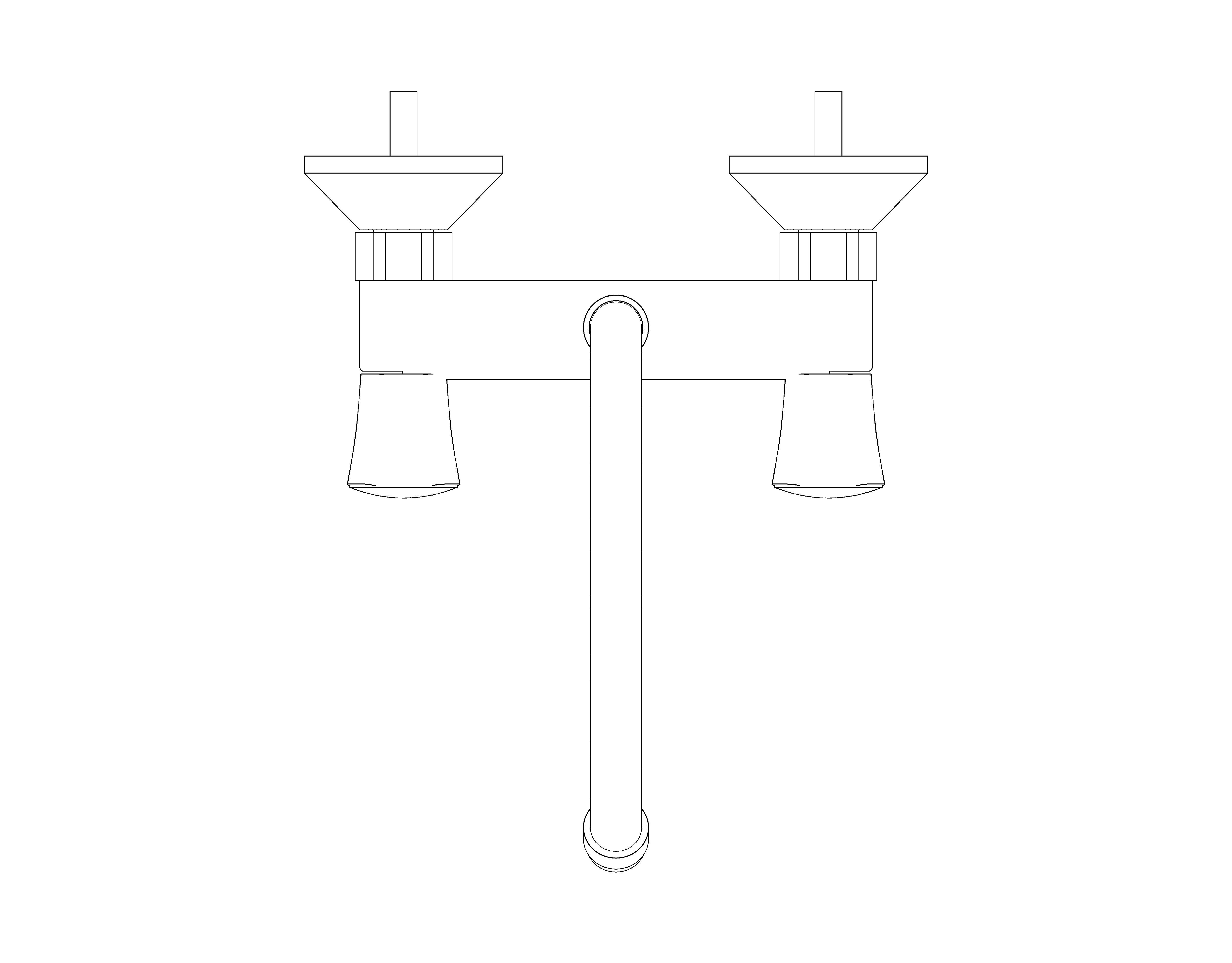 bimstore plan image of the Grohe Costa L - Wall sink mixer 1/2″ - 31191001