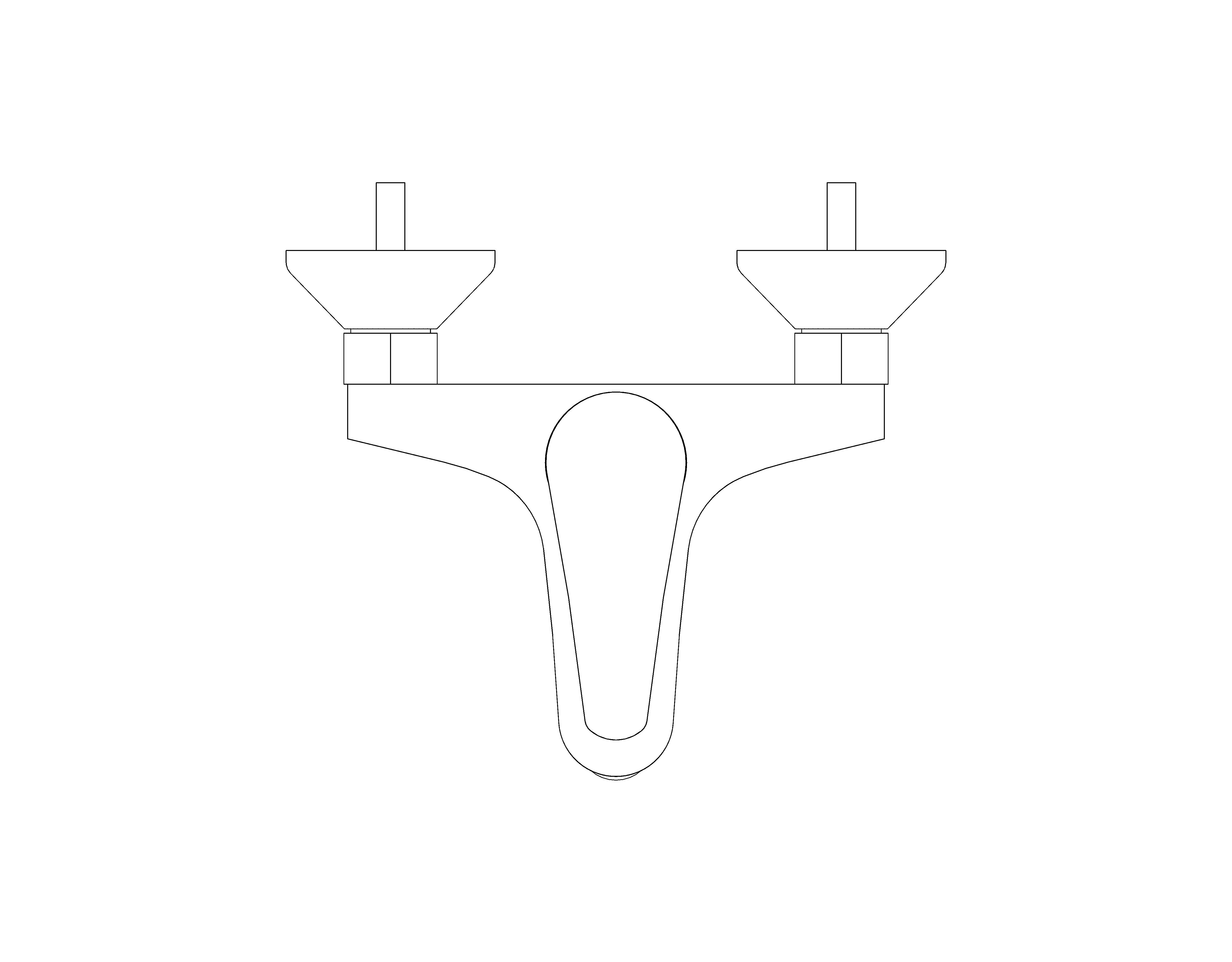 bimstore plan image of the Grohe Eurosmart - Single-Lever Bath/Shower Mixer - 33300000