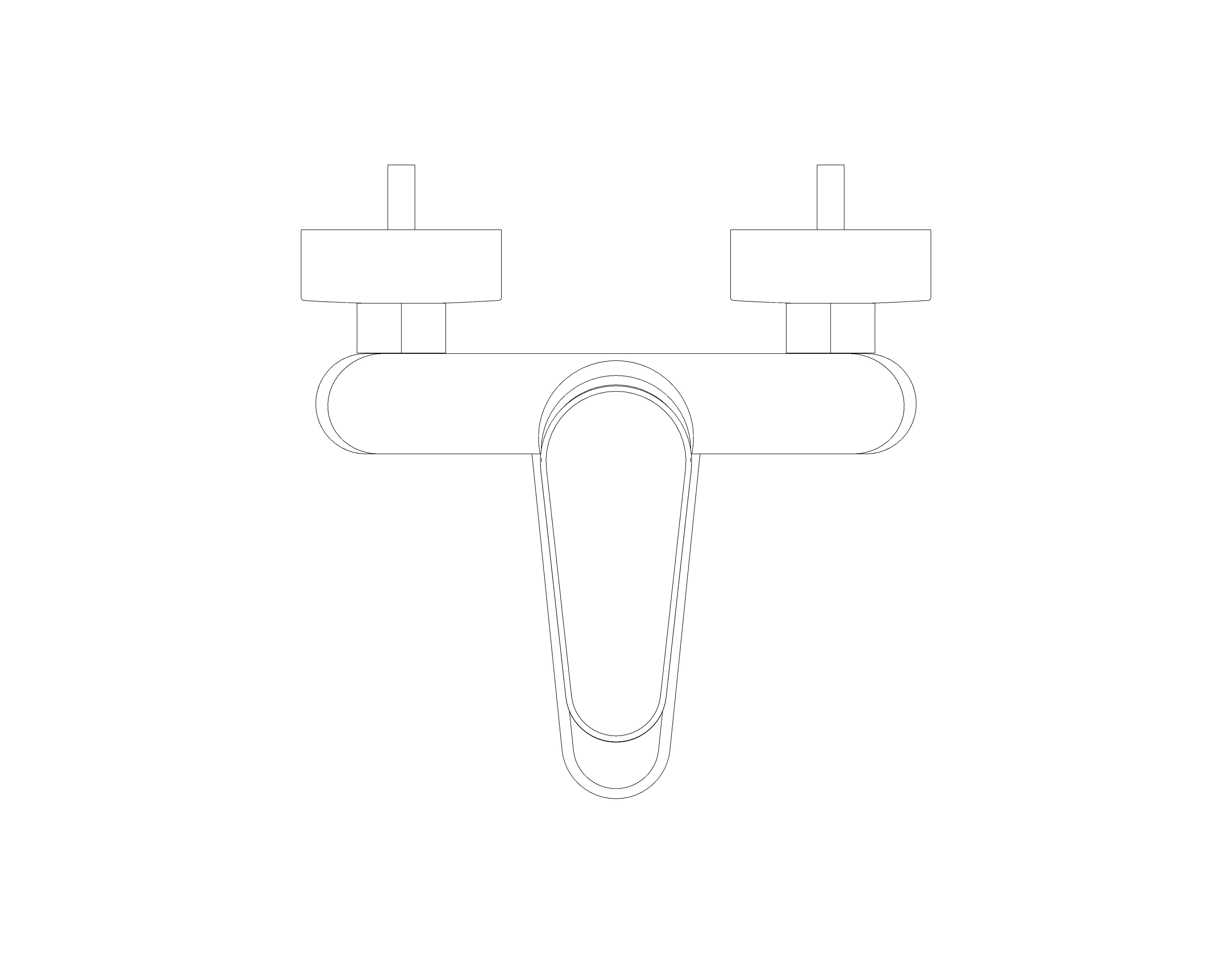 bimstore plan image of the Grohe Eurodisc Cosmopolitan - Single-lever bath/shower mixer 1/2″ - 33390002