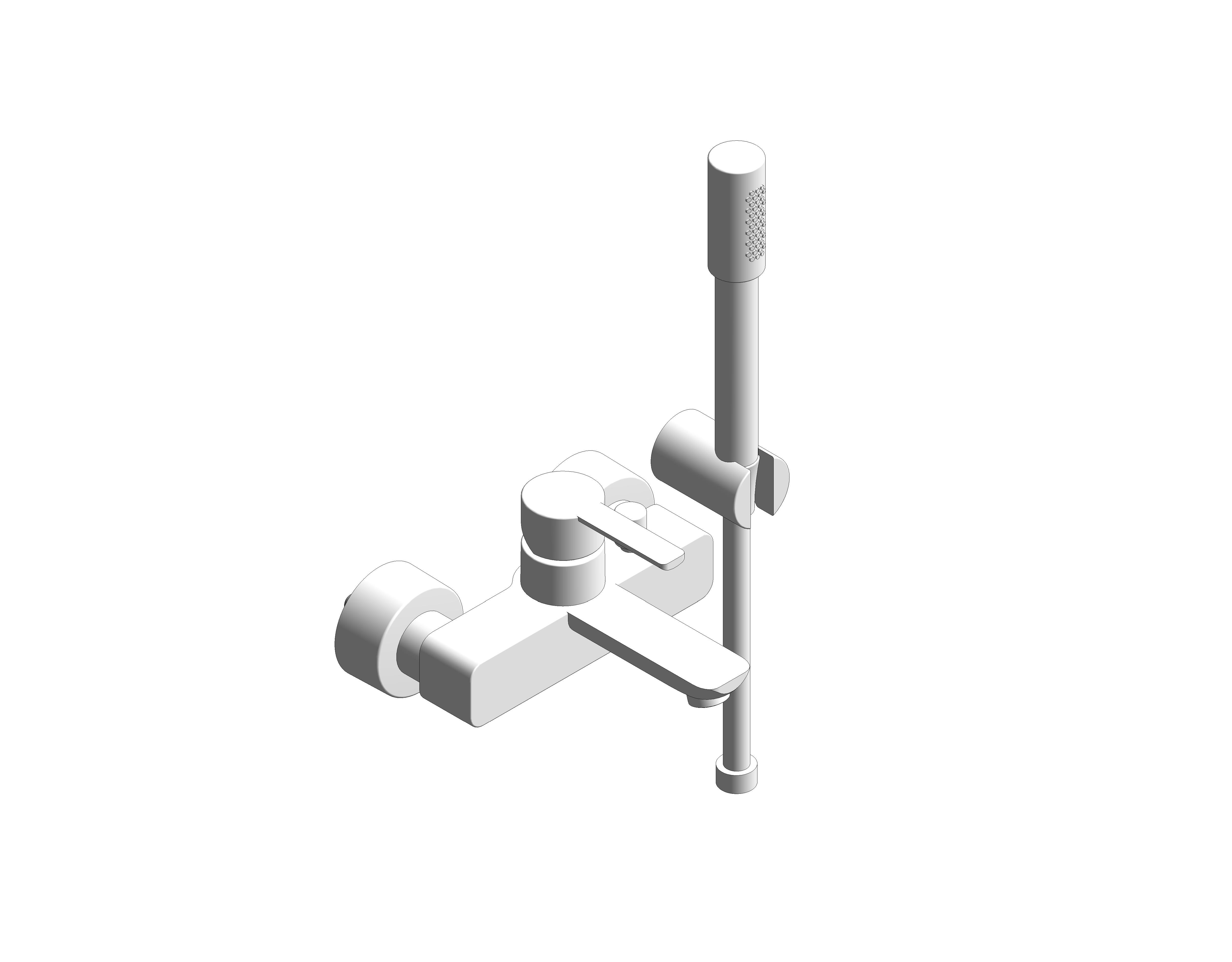 bimstore 3D image of the Grohe Lineare - Single-lever bath/shower mixer 1/2″ - 33850001