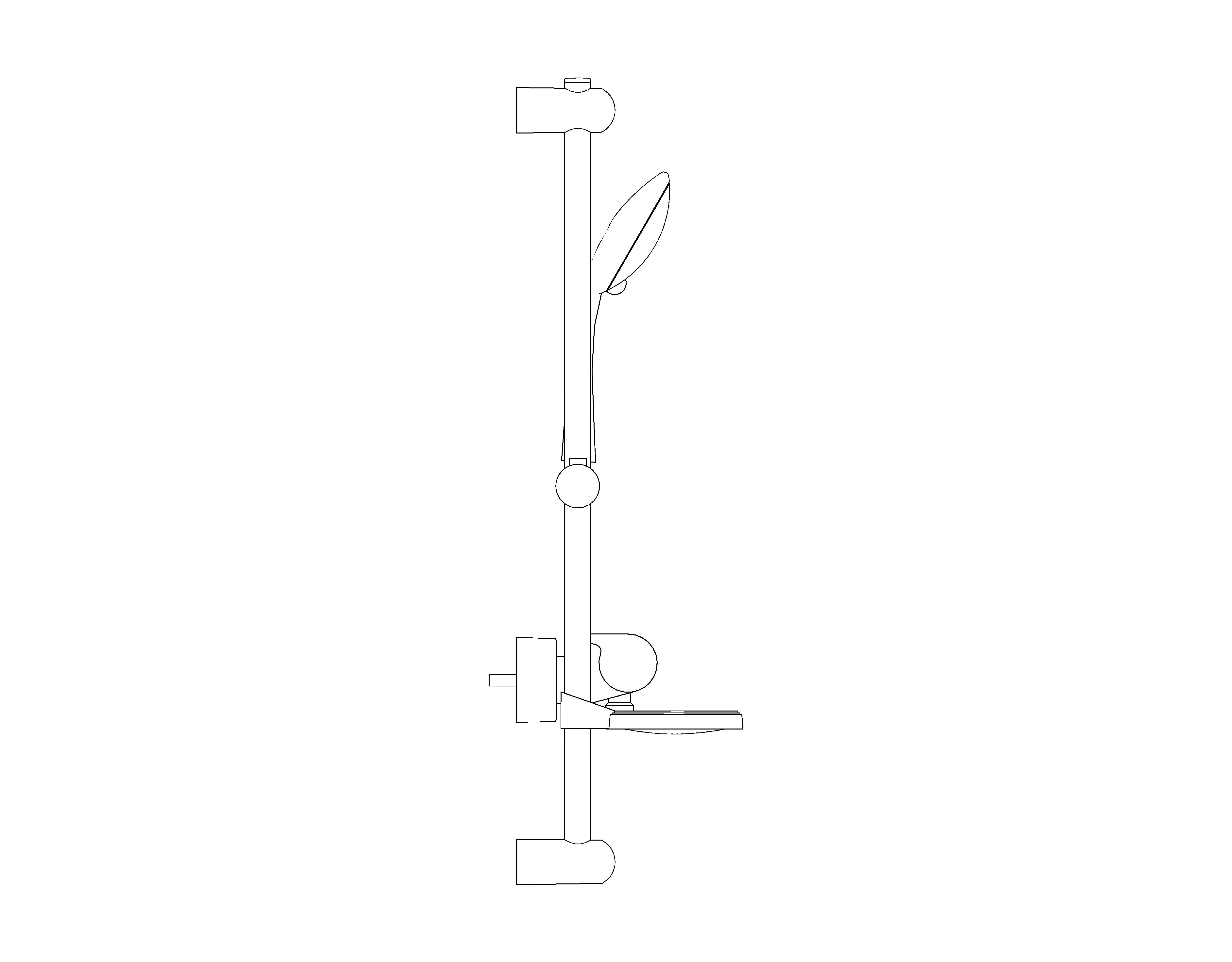 bimstore side image of the Grohe Grohtherm 2000 - Thermostatic shower mixer 1/2″ with shower set - 34195001