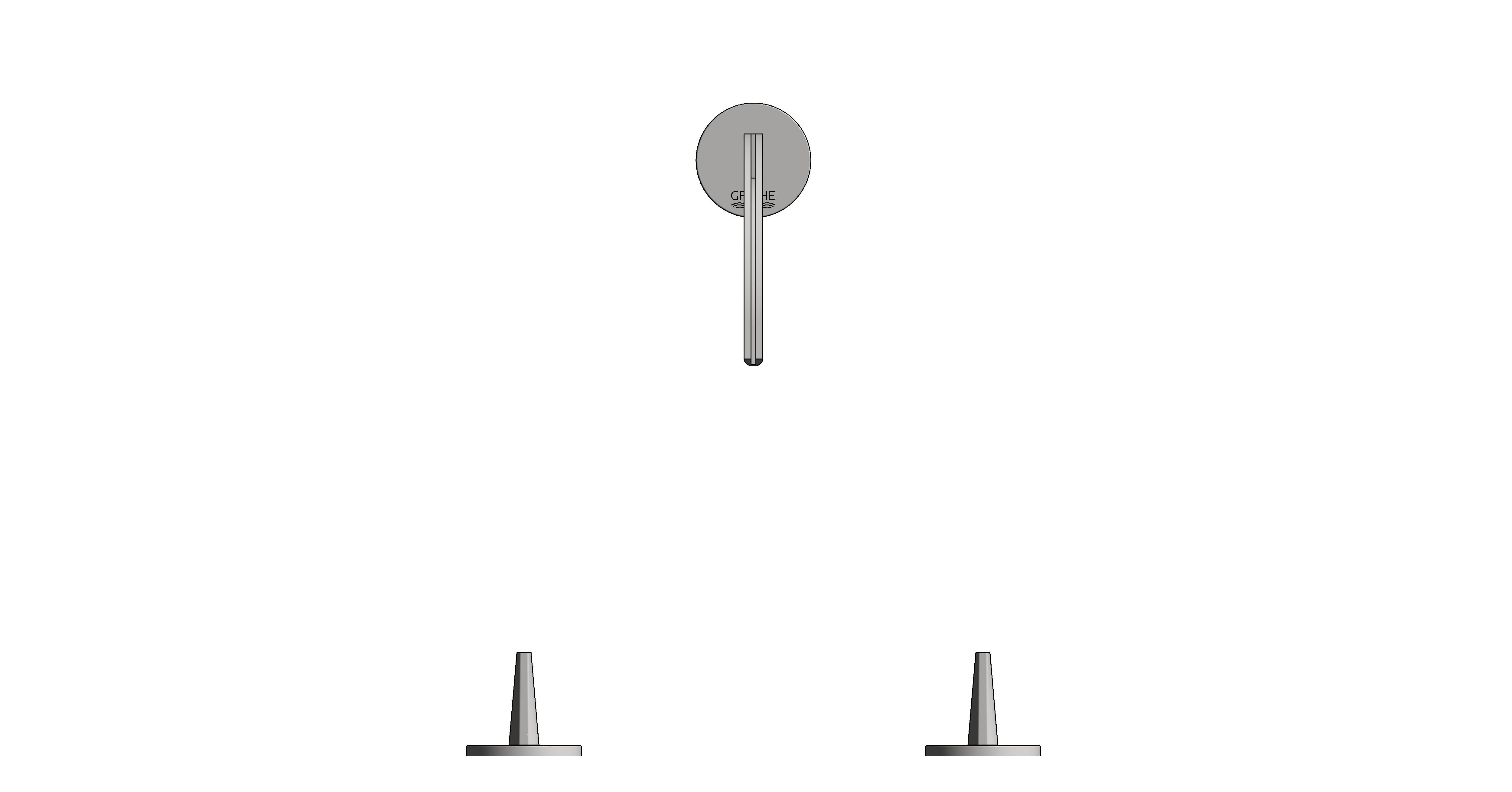 Product: ATRIO ICON 3D 3-hole wall-mount basin mixer (20665SD0)