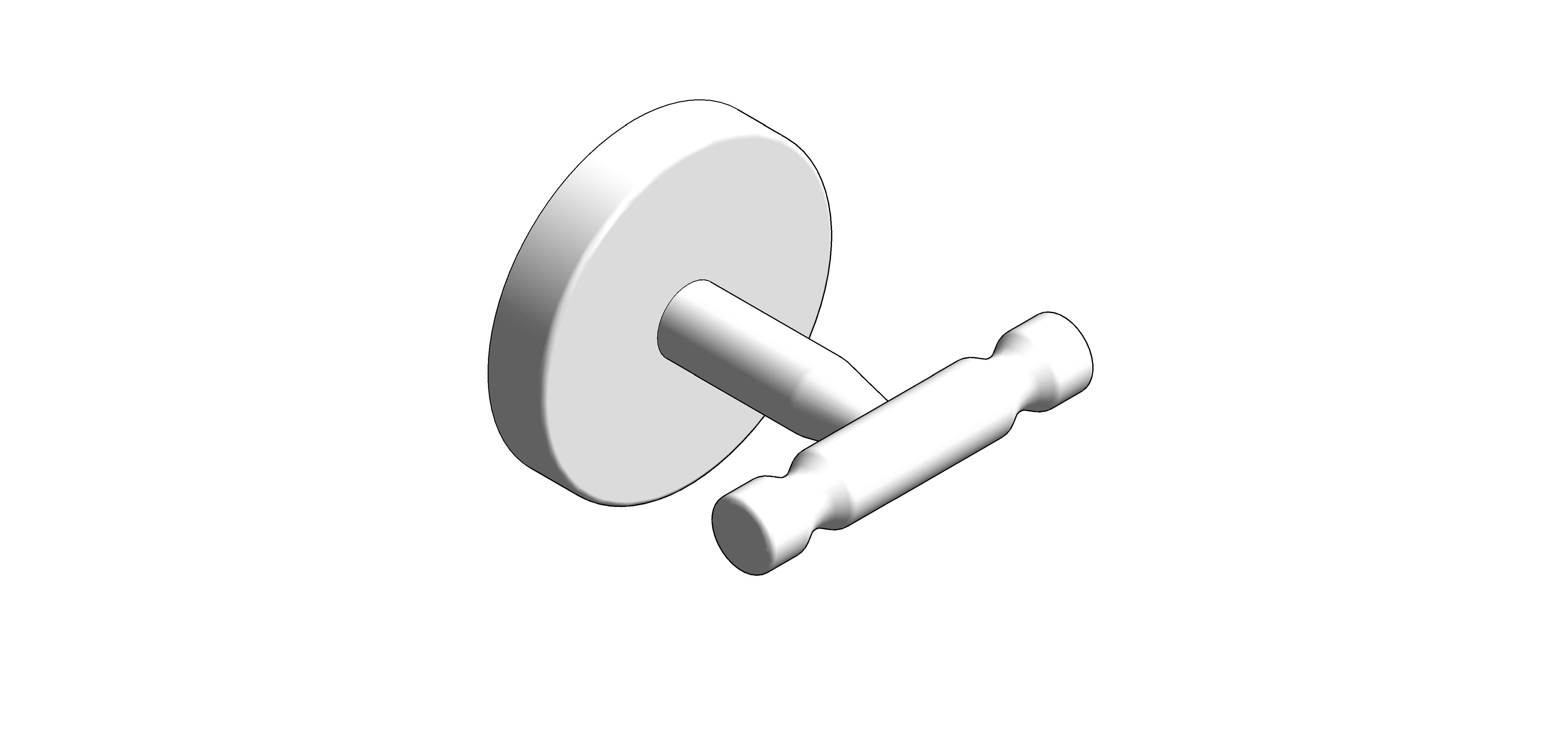 bimstore 3D image of the BauCosmopolitan Robe Hook - 40461001 from Grohe