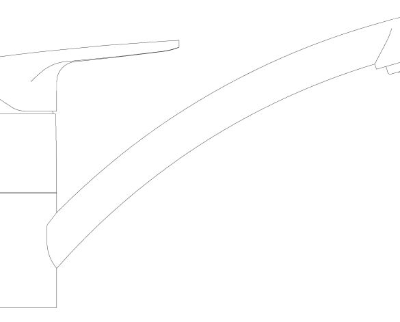 bimstore side image of the BauCurve OHM Sink Mixer - Low Spout FR NF - 31682000 from Grohe