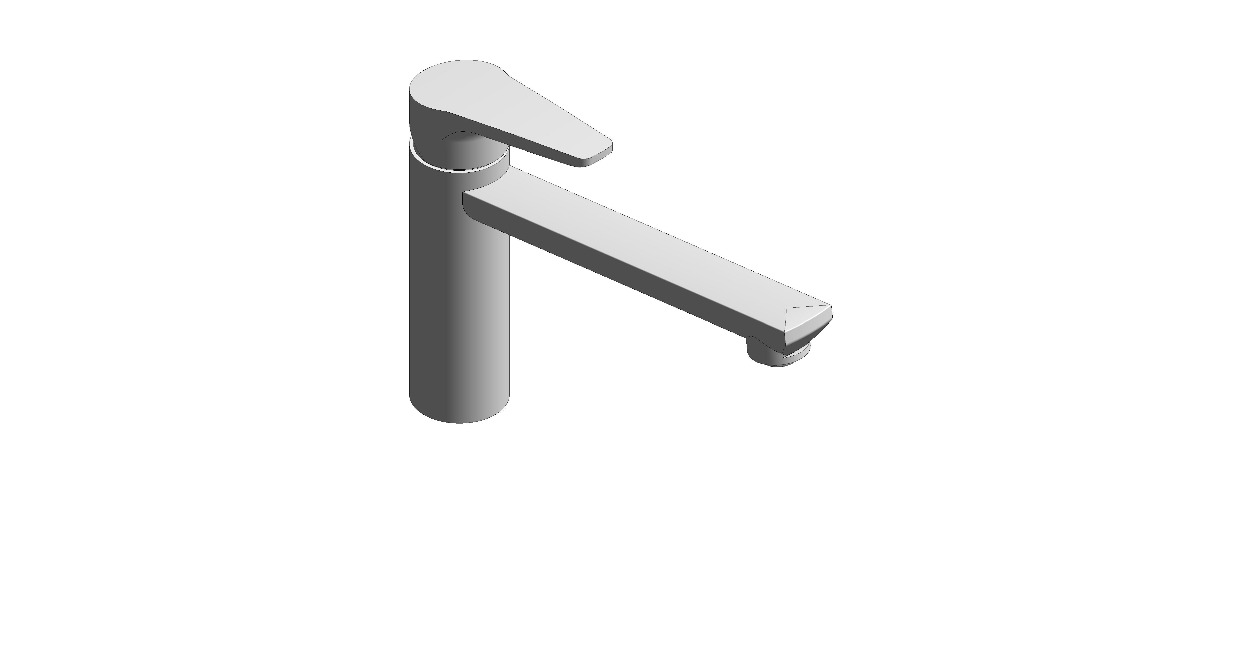 bimstore 3D image of the BauCurve OHM Sink Mixer - Medium Spout - 31693000 from Grohe