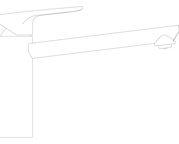 bimstore side image of the BauCurve OHM Sink Mixer - Medium Spout - 31693000 from Grohe