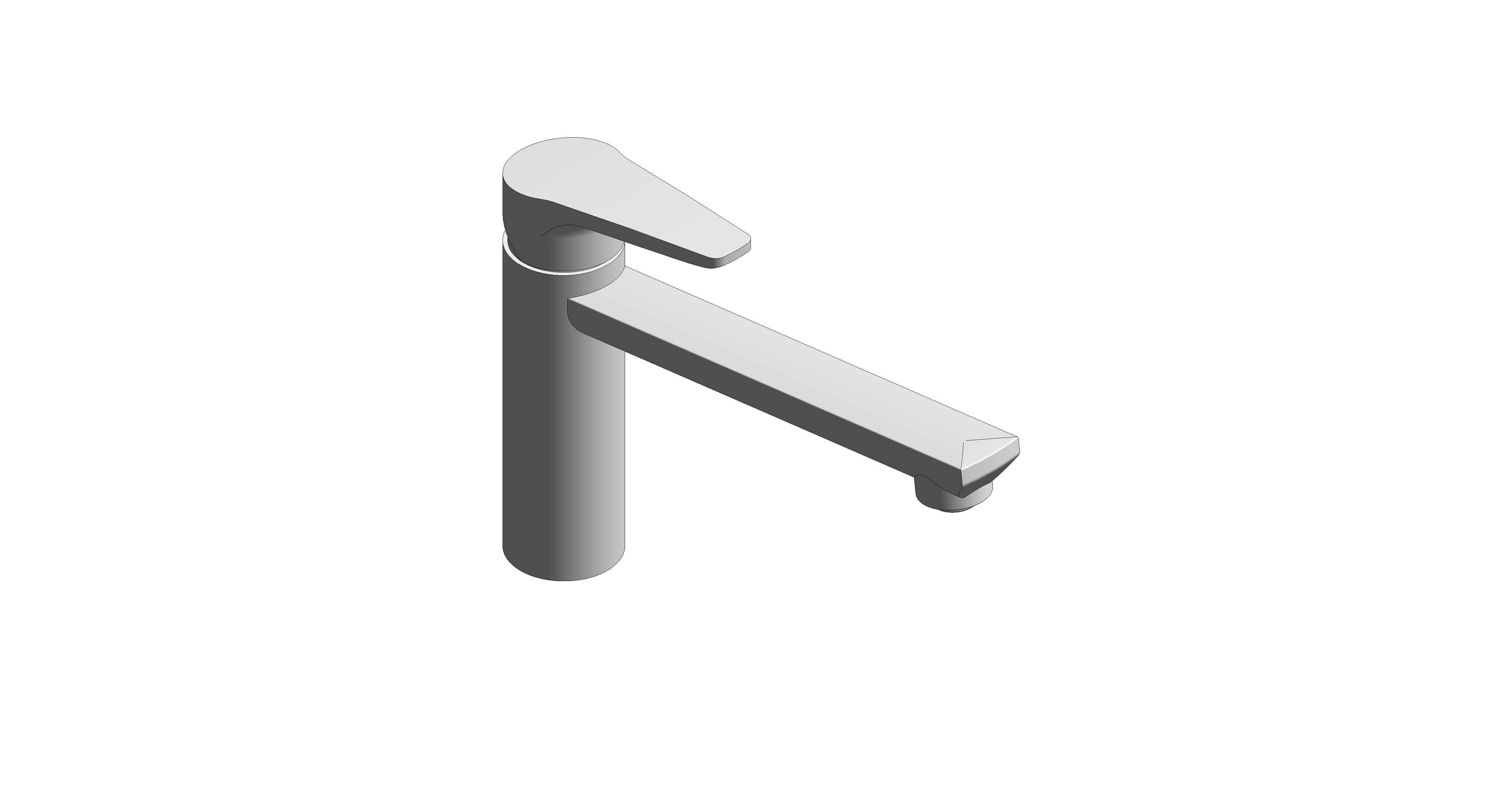 bimstore 3D image of the BauCurve OHM Sink Mixer - Medium Spout AUS - 31695000 from Grohe