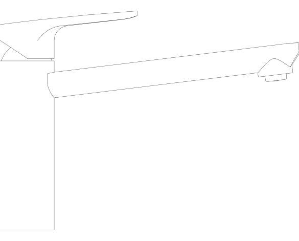 bimstore side image of the BauCurve OHM Sink Mixer - Medium Spout FR NF - 31694000 from Grohe