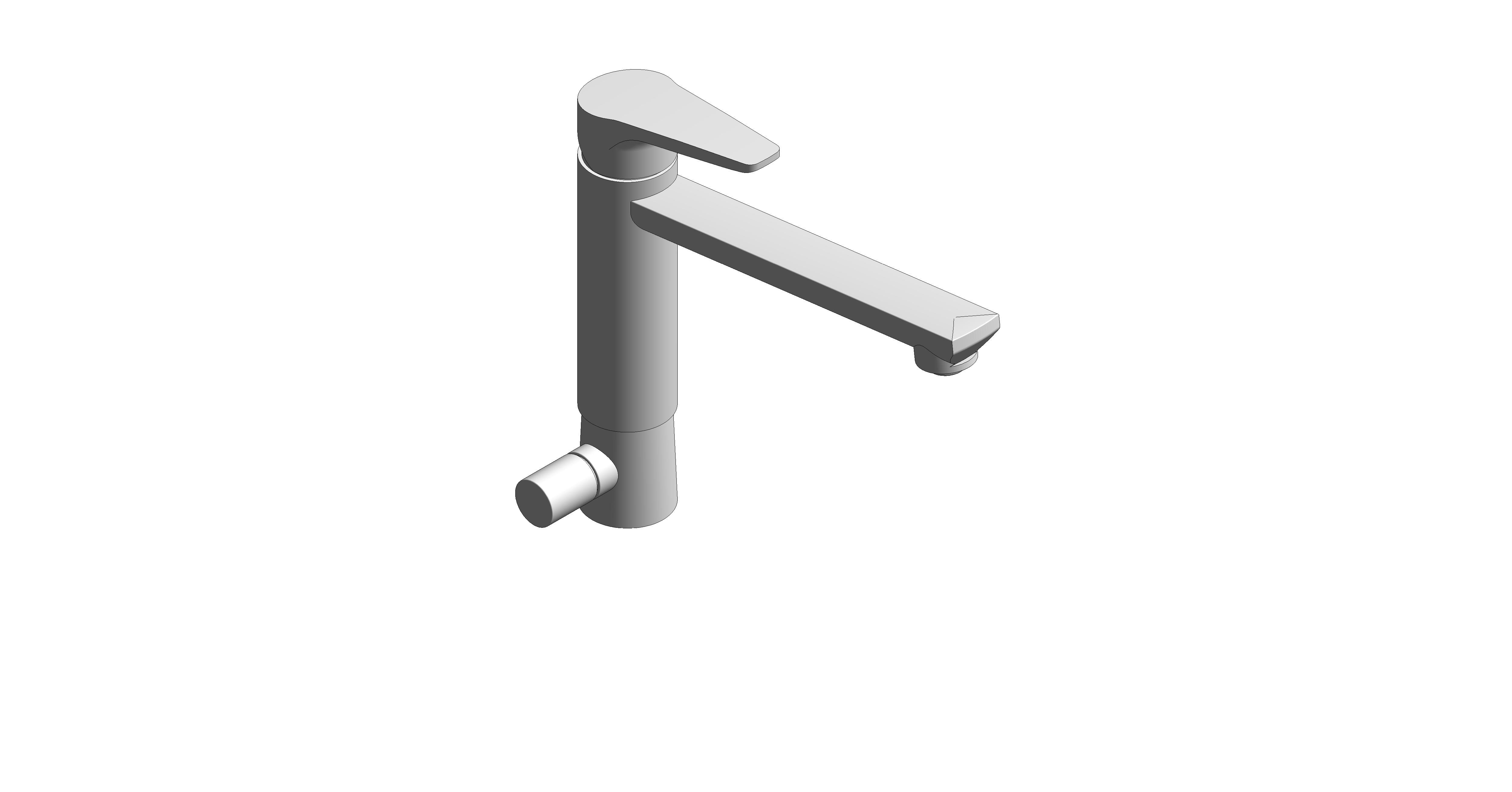bimstore 3D image of the BauCurve OHM Sink Mixer - Medium Spout SoV - 31696000 from Grohe