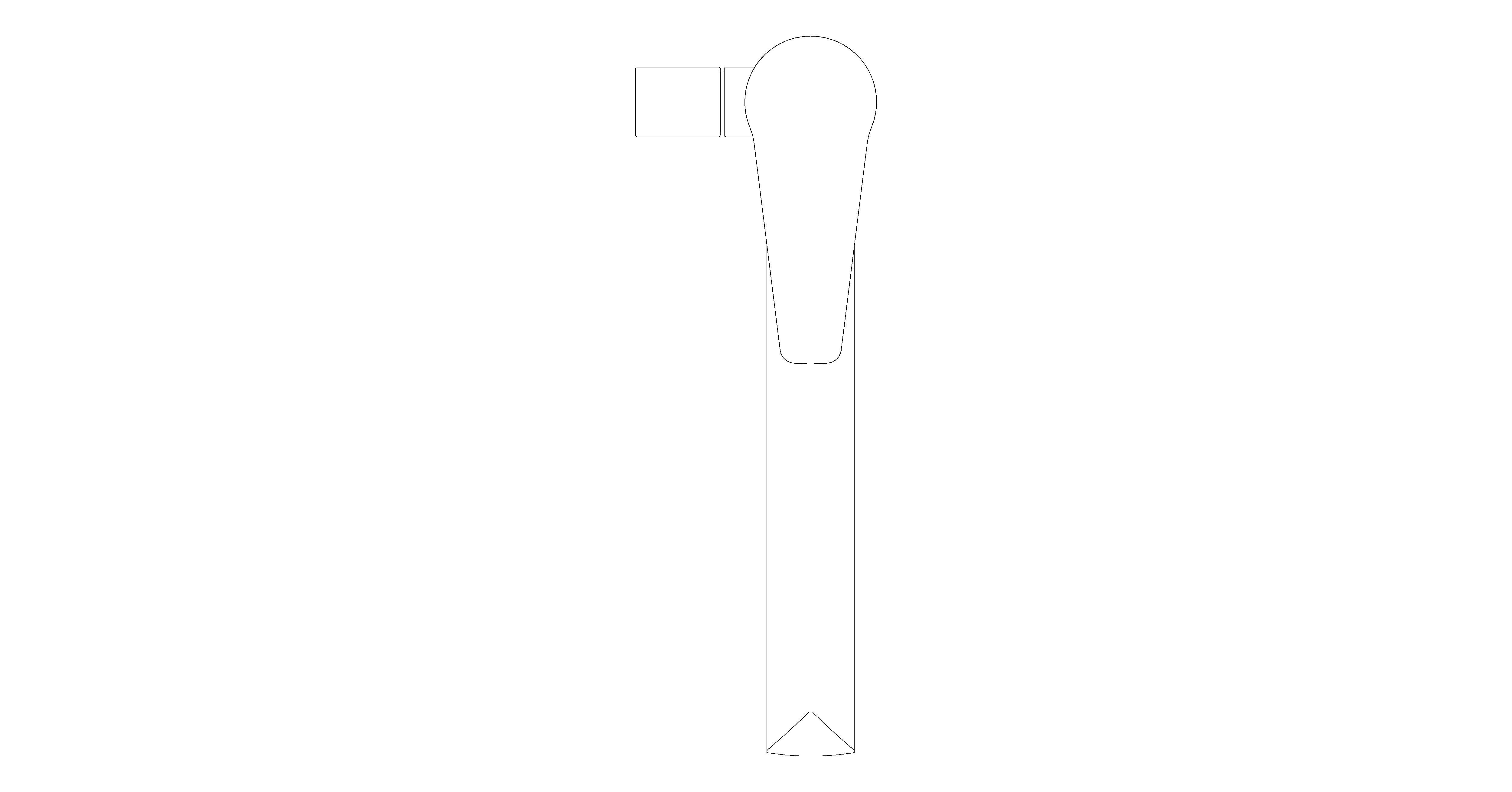 bimstore plan image of the BauCurve OHM Sink Mixer - Medium Spout SoV - 31696000 from Grohe