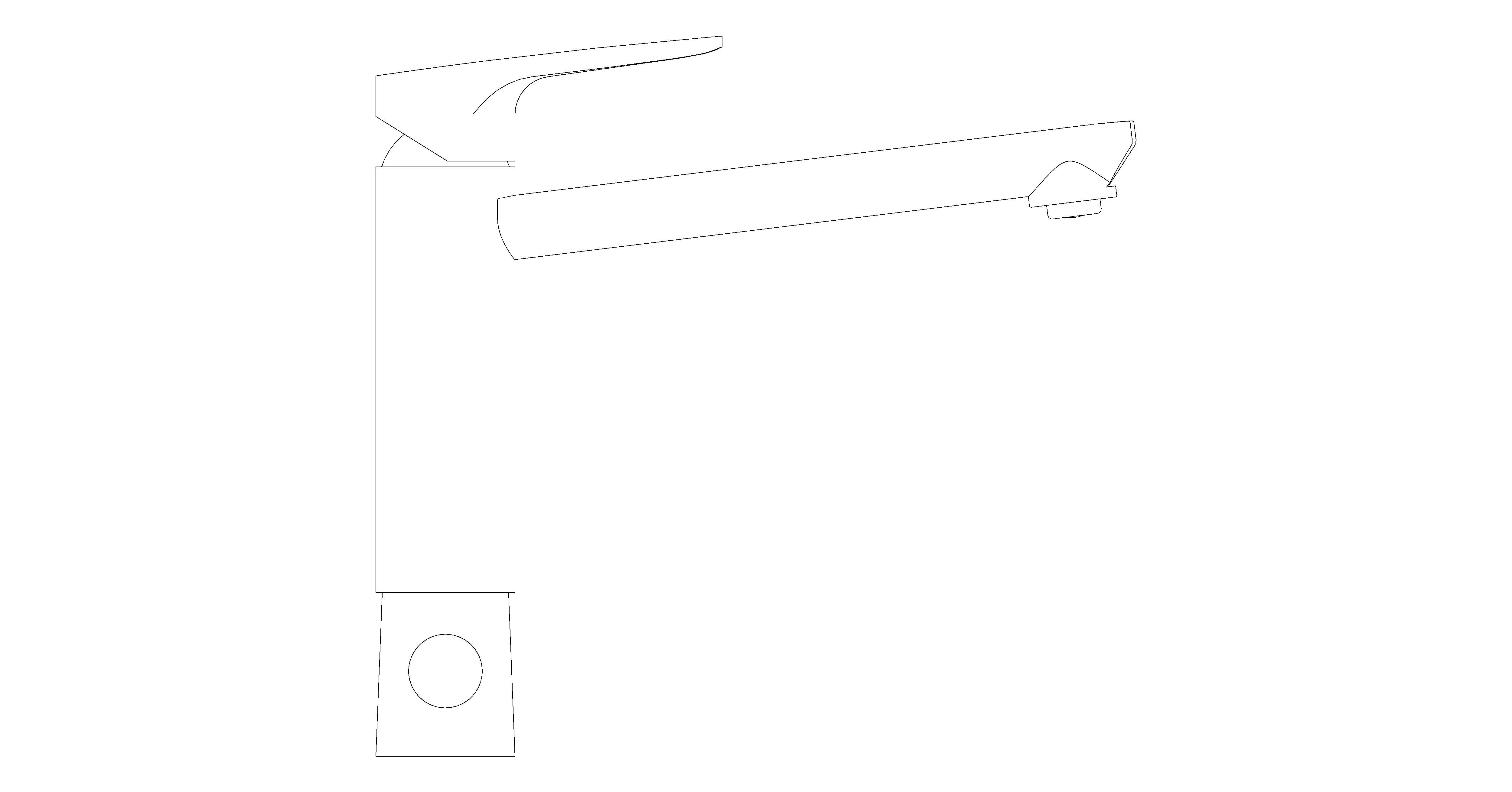 bimstore side image of the BauCurve OHM Sink Mixer - Medium Spout SoV - 31696000 from Grohe