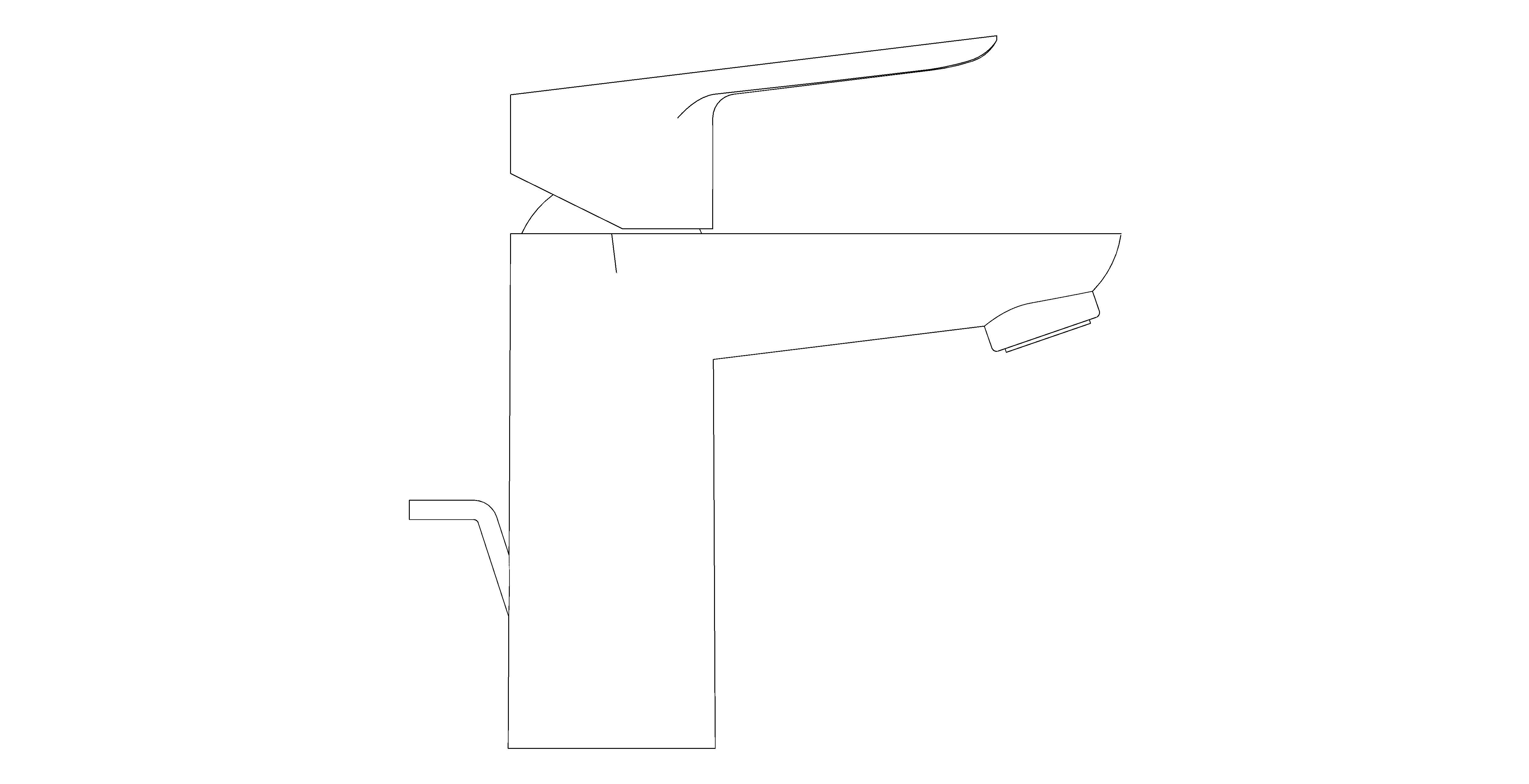 bimstore side image of the Bauedge Single Lever Basin Mixer S Size - 32819000 from Grohe