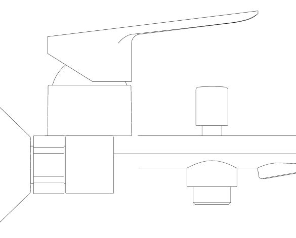 bimstore side image of the Bauedge Single Lever Bath Shower Mixer - 23605000 from Grohe