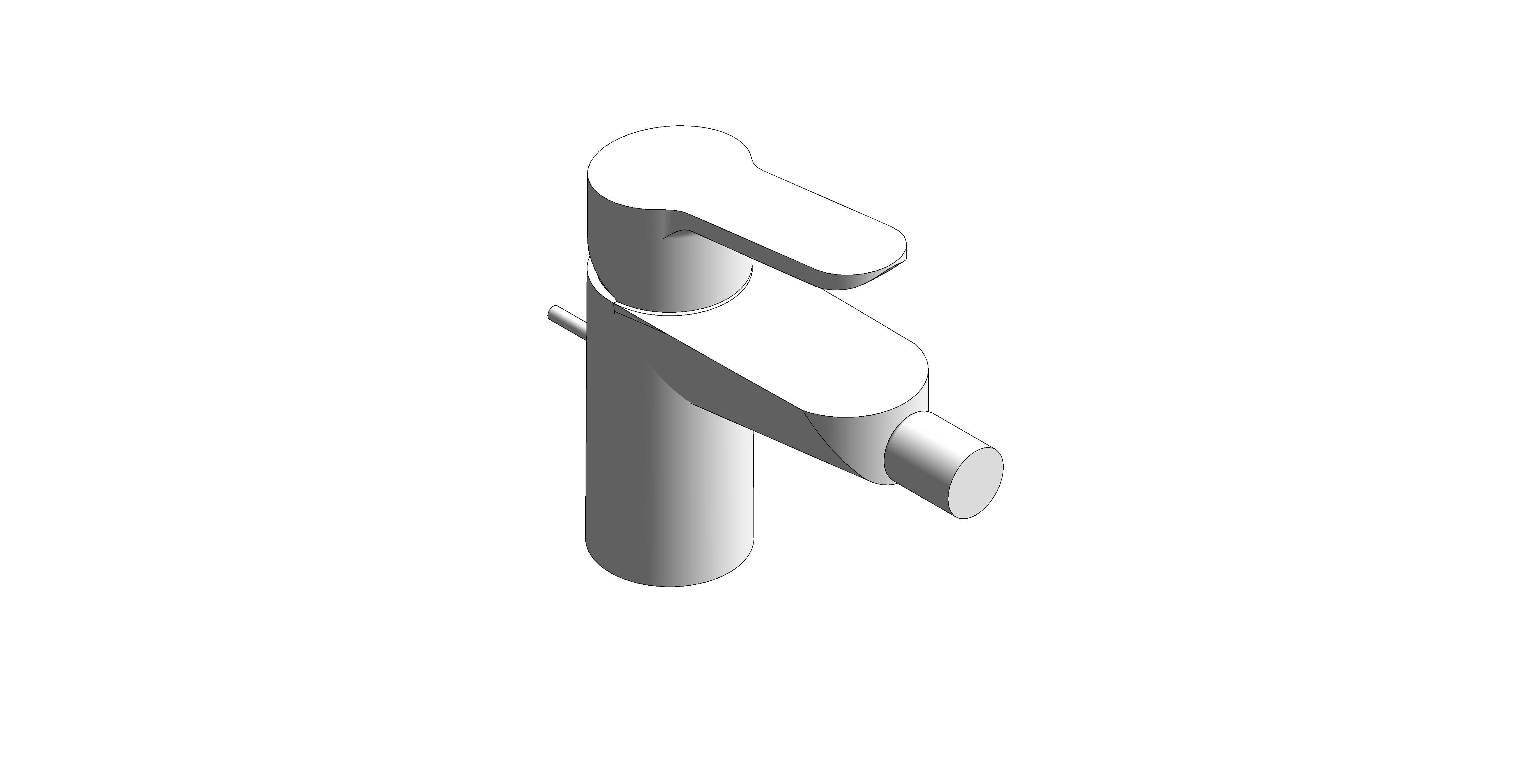 bimstore 3D image of the Bauedge Single Lever Bidet Mixer - 32822000 from Grohe