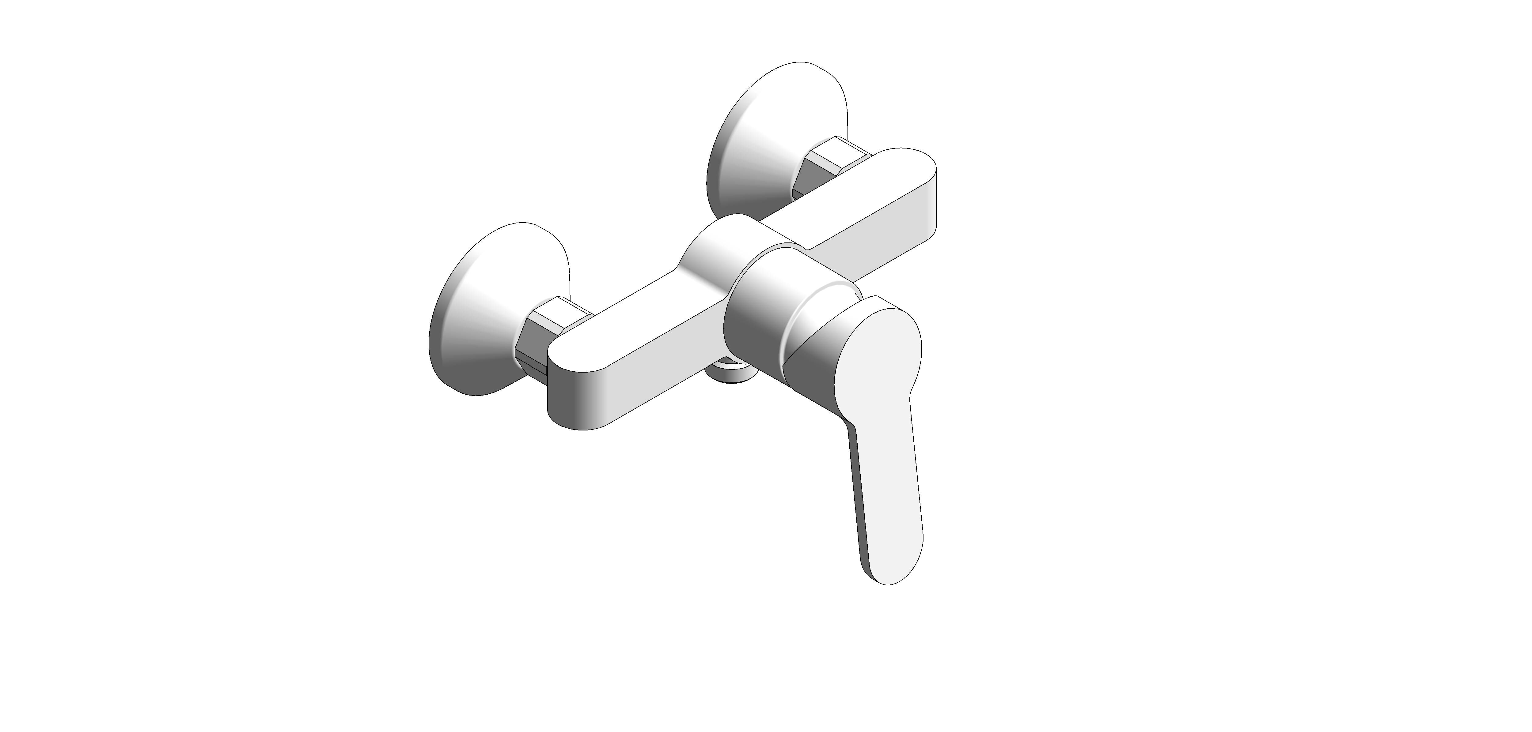 bimstore 3D image of the Bauedge Single Lever Shower Mixer - 23636000 from Grohe