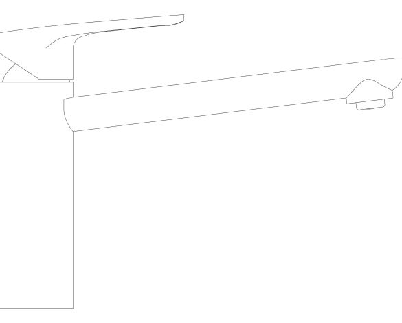 bimstore side image of the BauCurve OHM Sink Mixer - Medium Spout - 31688000 from Grohe