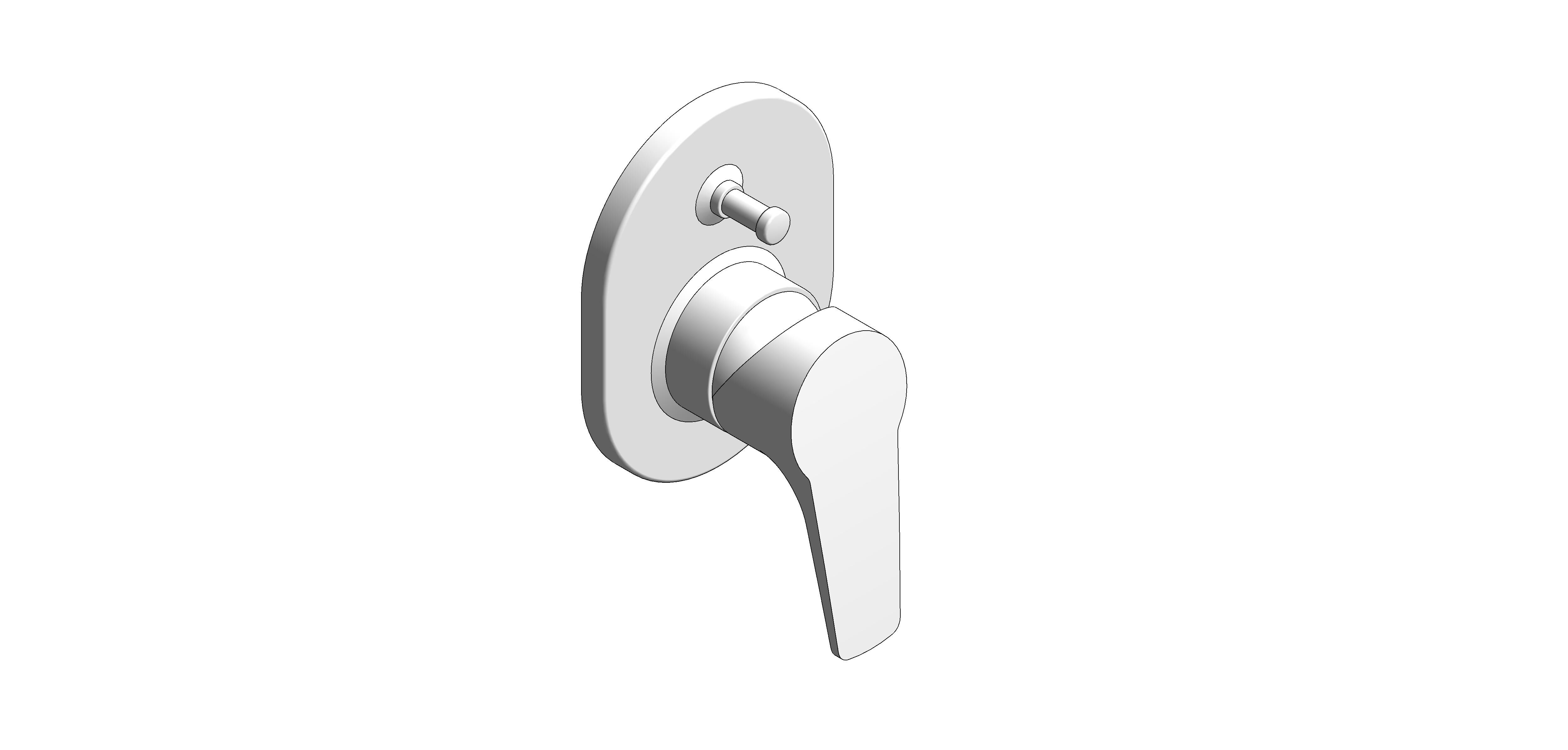bimstore 3D image of the BauFlow Single Lever Bath Mixer - 29045000 from Grohe