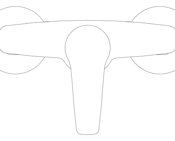 bimstore front image of the BauFlow Single Lever Shower Mixer - 23632000 from Grohe