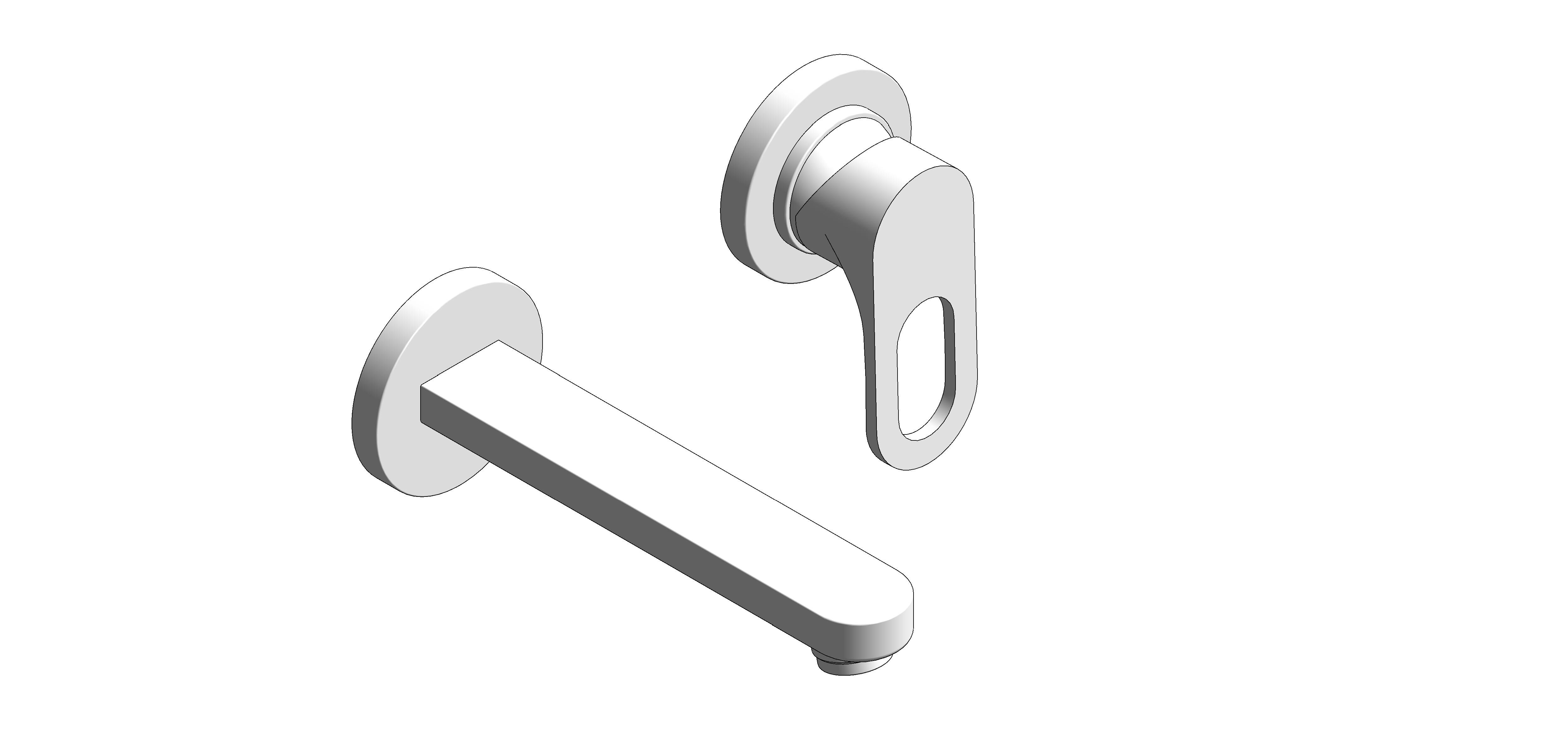 bimstore 3D image of the BauLoop 2 Hole Basin Mixer - 20289000 from Grohe