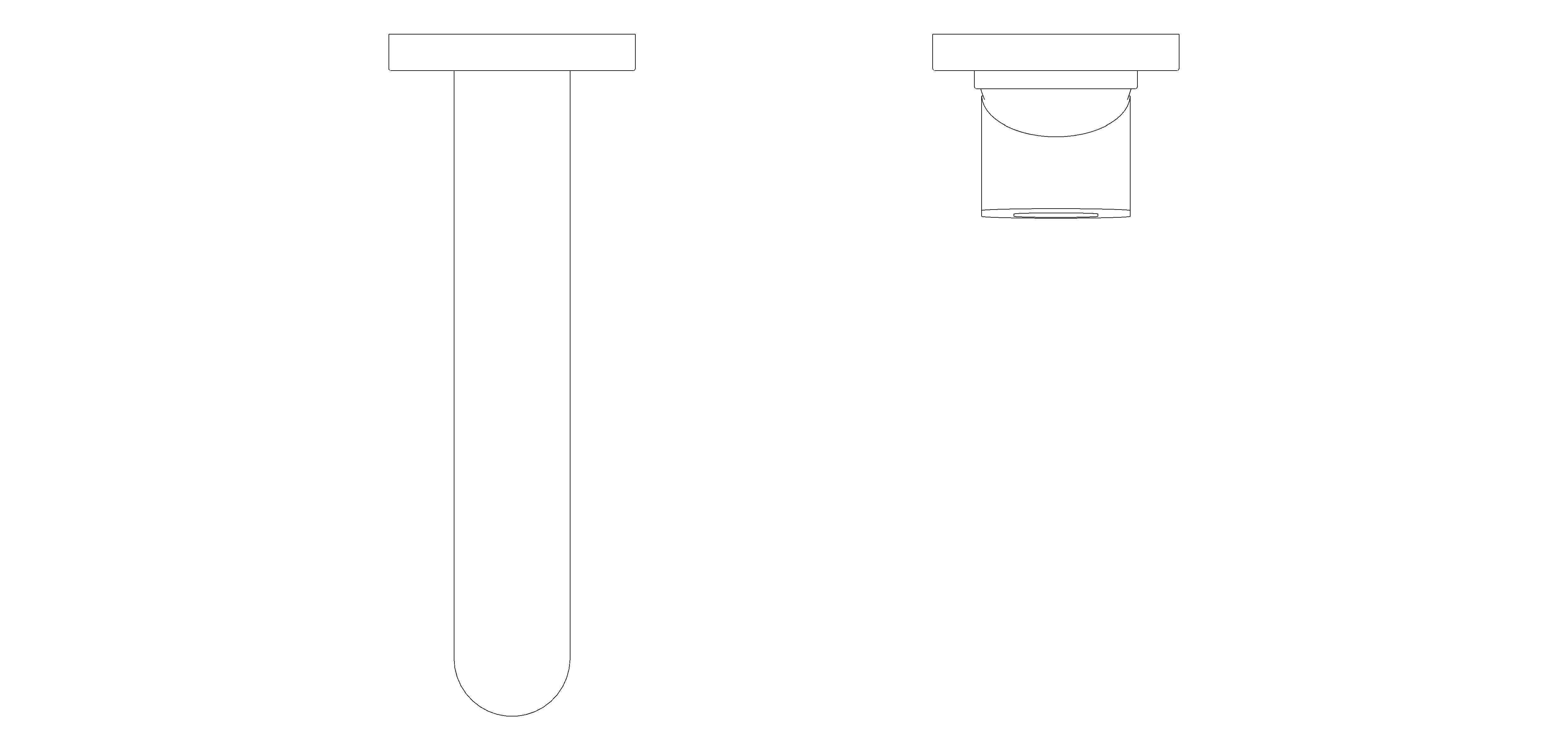 bimstore plan image of the BauLoop 2 Hole Basin Mixer - 20289000 from Grohe