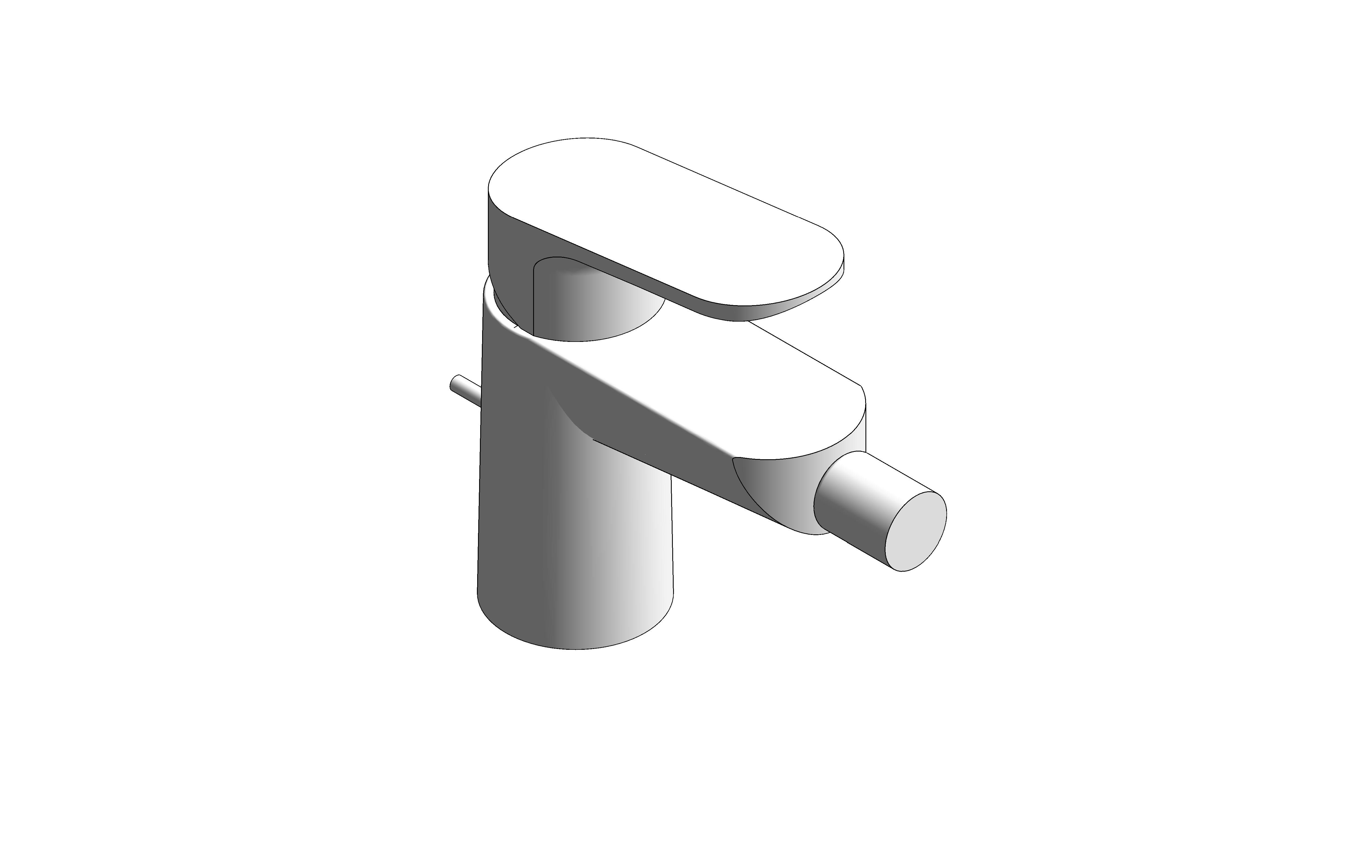 bimstore 3D image of the BauLoop Bidet Mixer - 23338000 from Grohe