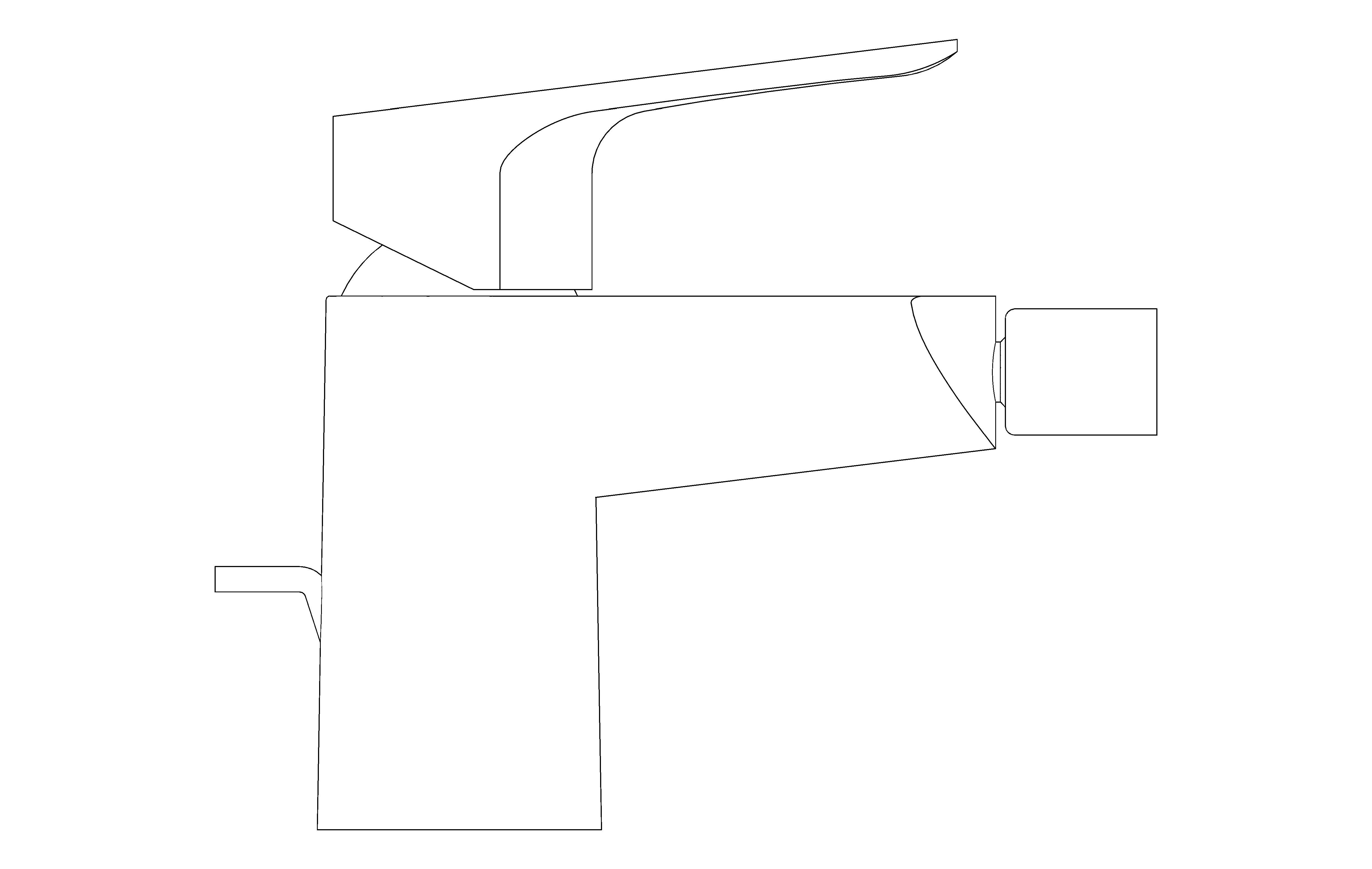 bimstore side image of the BauLoop Bidet Mixer - 23338000 from Grohe