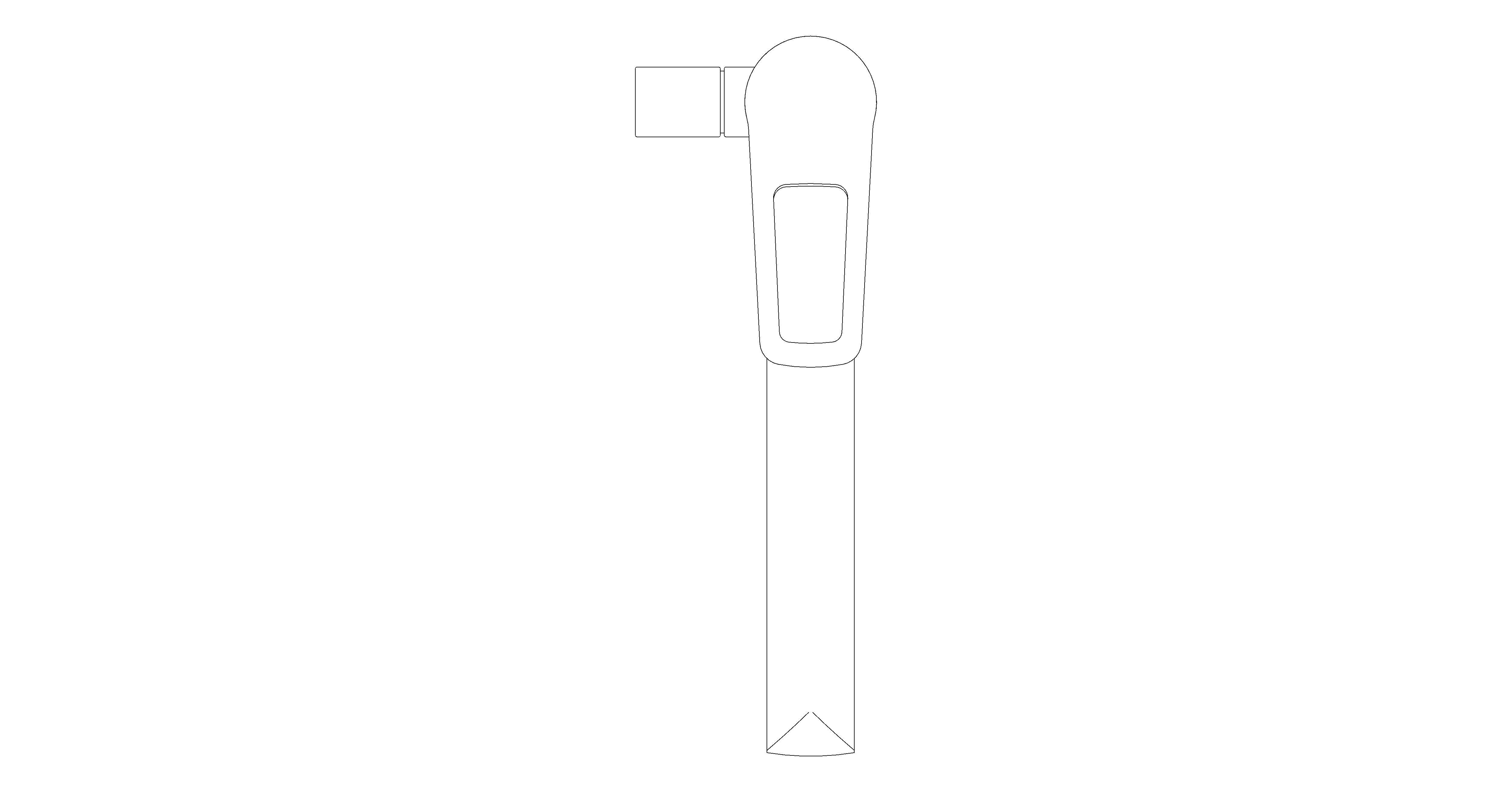 bimstore plan image of the BauCurve OHM Sink Mixer - Medium Spout SoV - 31713000 from Grohe