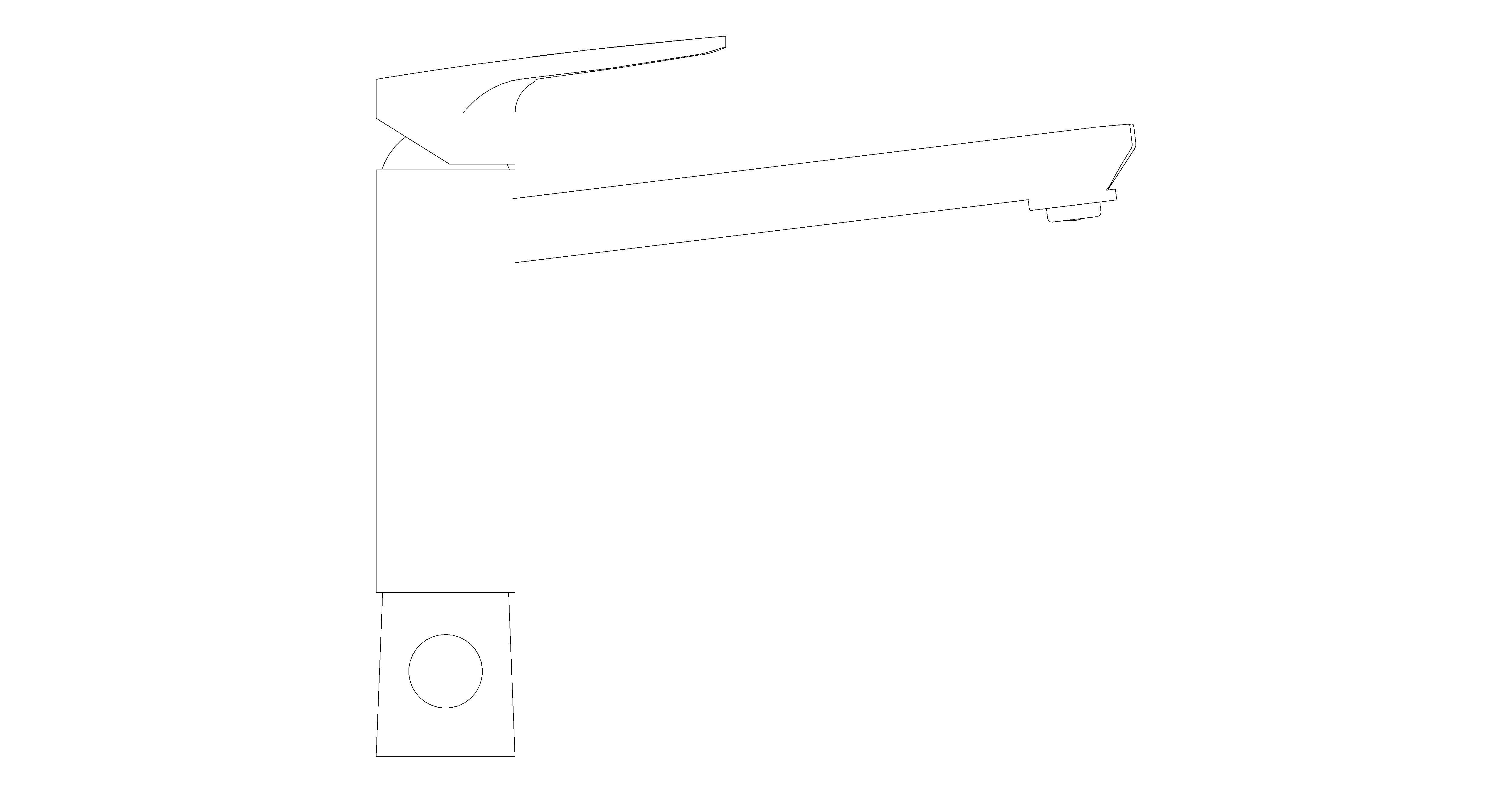 bimstore side image of the BauCurve OHM Sink Mixer - Medium Spout SoV - 31713000 from Grohe