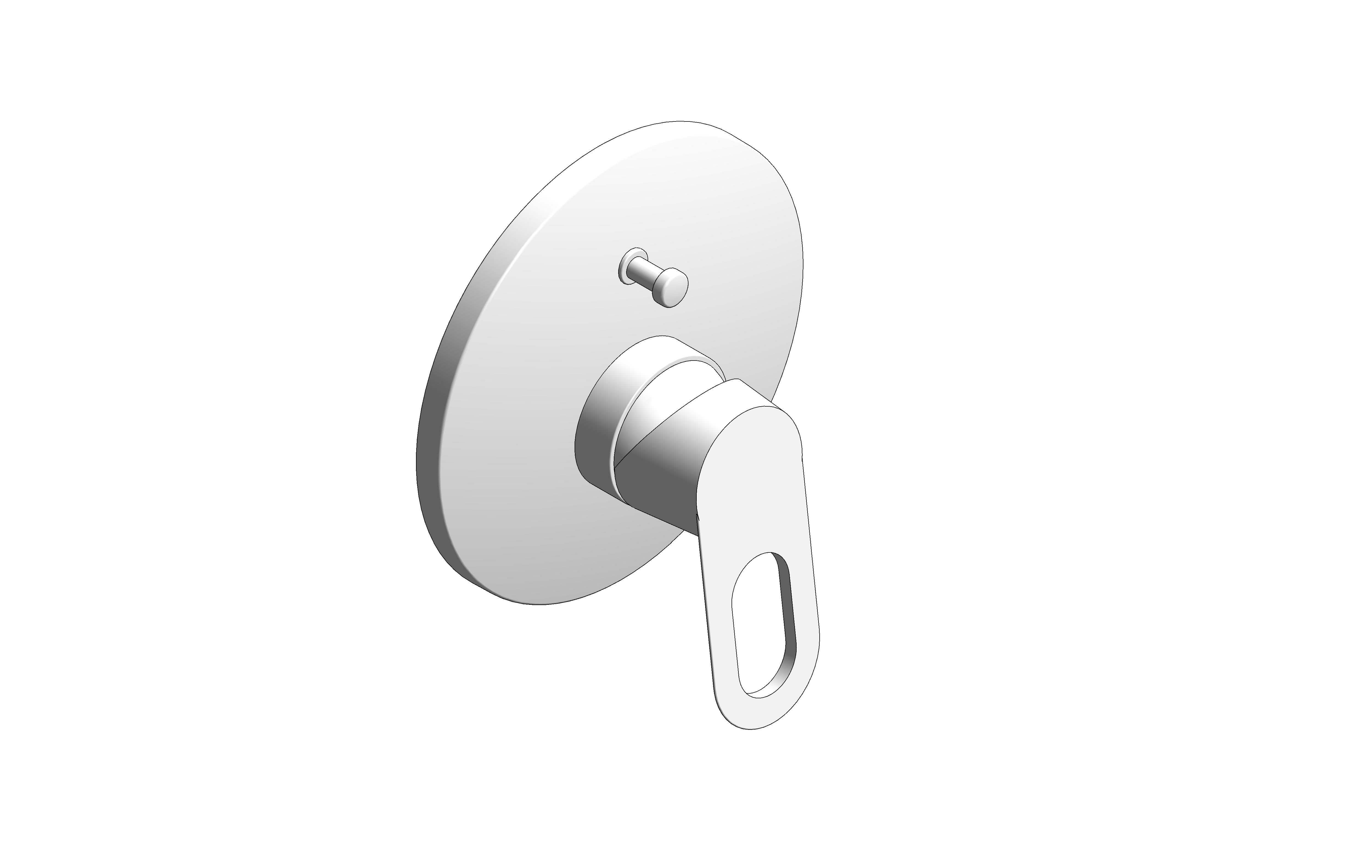 bimstore 3D image of the BauLoop Single Lever Bath Shower Mixer - 29081000 from Grohe