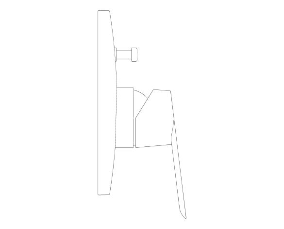 bimstore side image of the BauLoop Single Lever Bath Shower Mixer - 29081000 from Grohe