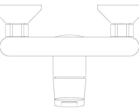 bimstore plan image of the BauLoop Single Lever Shower Mixer - 23634000 from Grohe