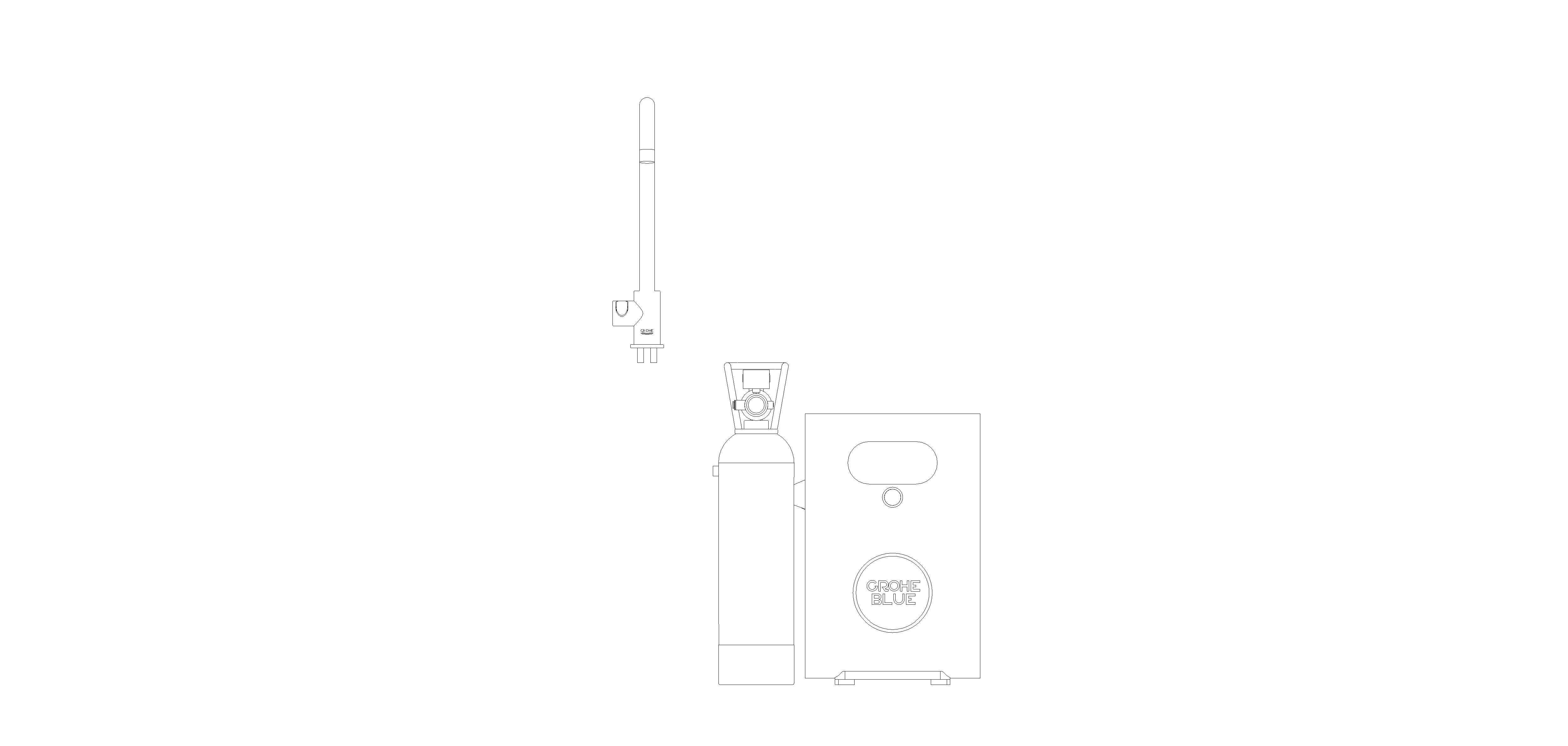 bimstore 3D image of the Blue Professional C Spout Kit - 31302002 from Grohe