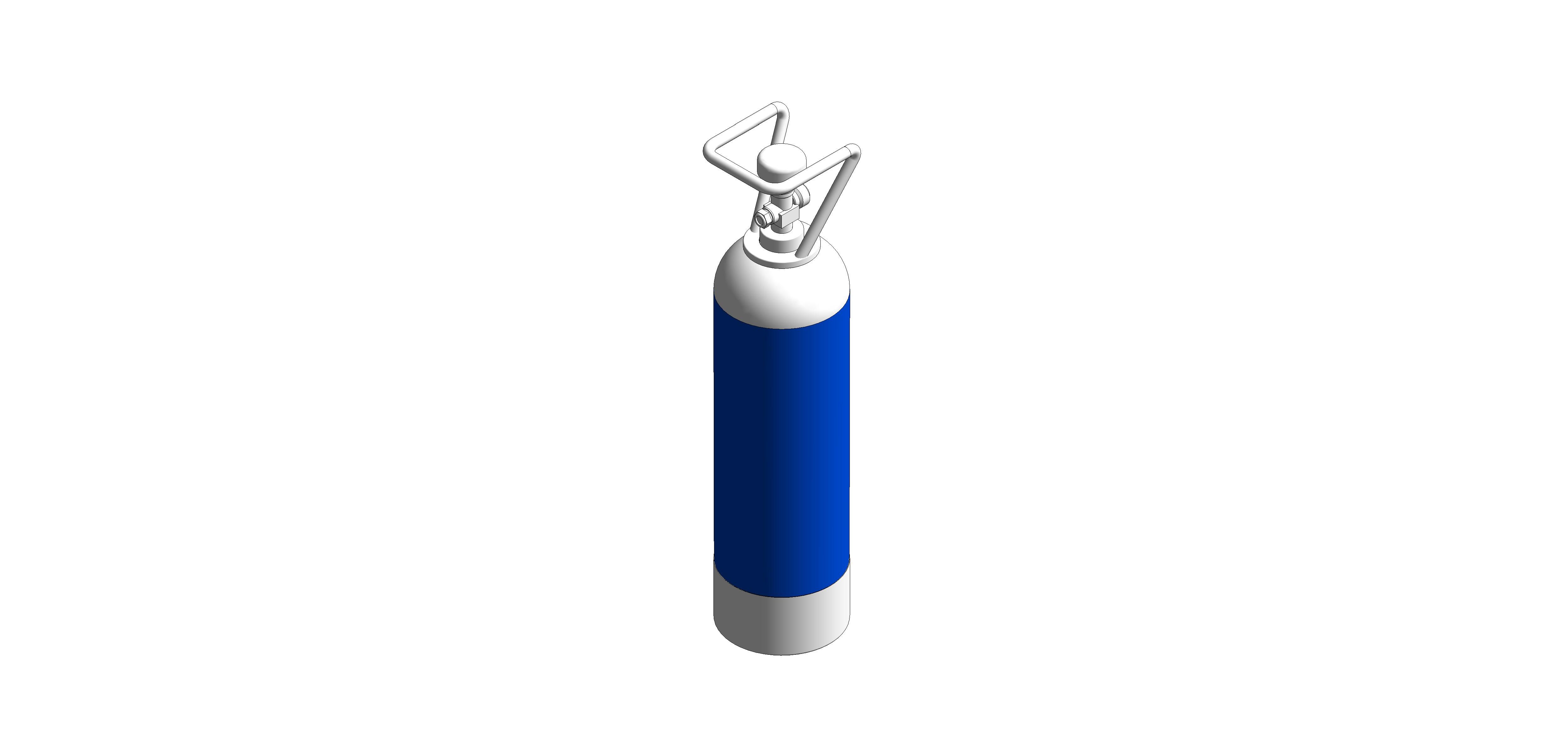 bimstore 3D image of the Blue Starter Kit 2kg CO2 Bottle -40423000 from Grohe