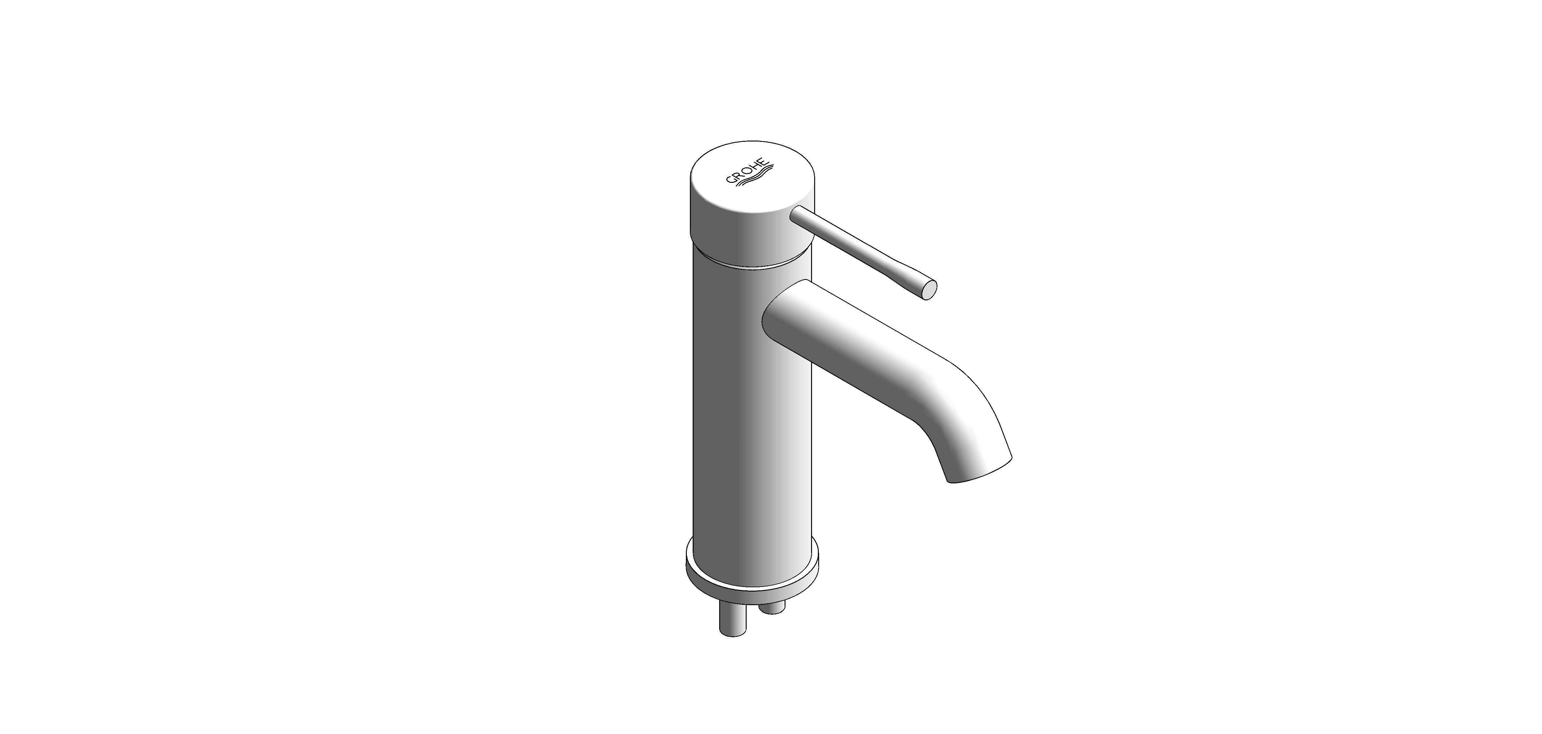 bimstore 3D image of the Essence Single Lever Mixer - 23590001 from Grohe