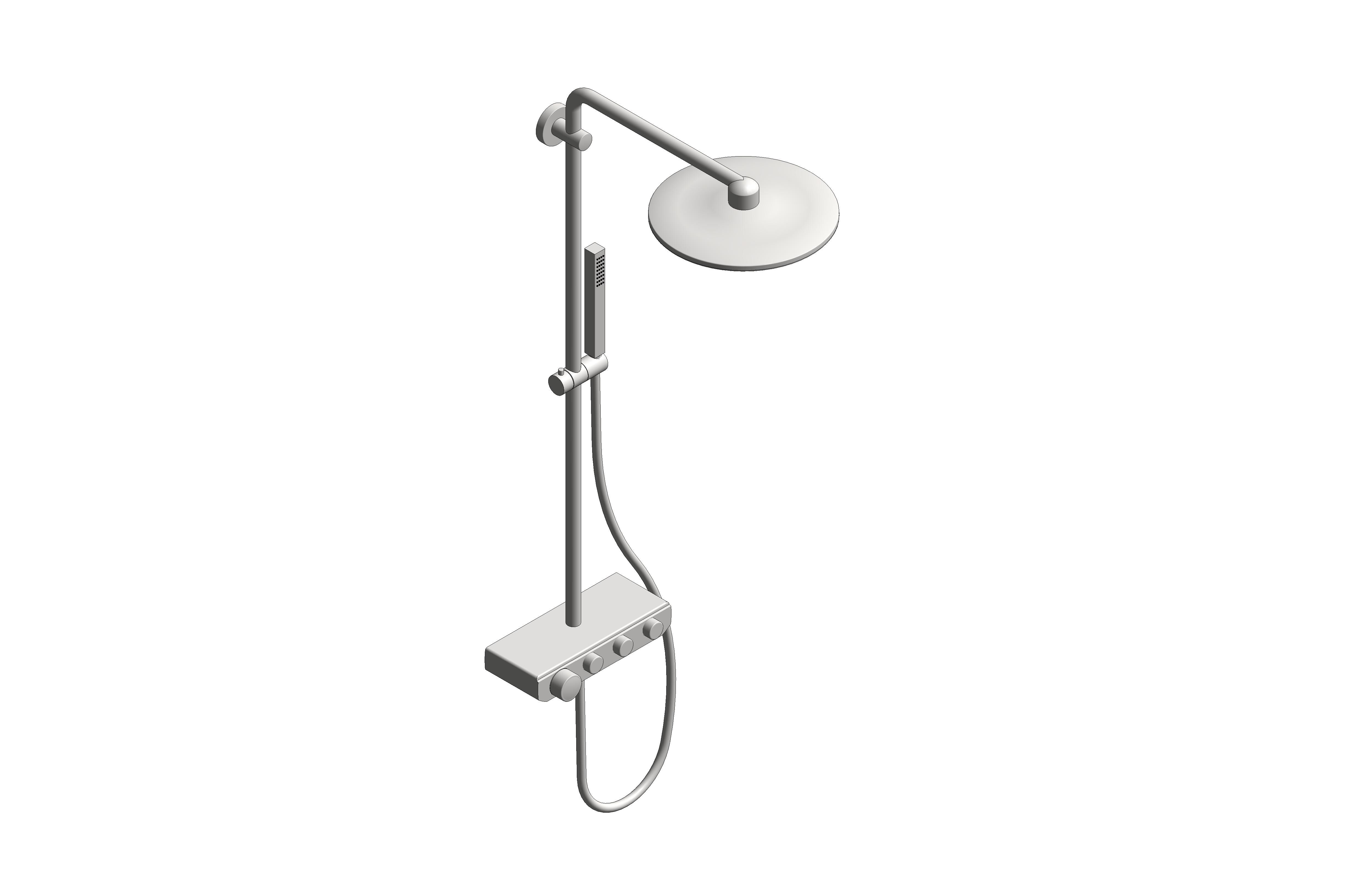 bimstore 3D image of Euphoria - 310 Cube Duo Shower System - 26508000 from Grohe