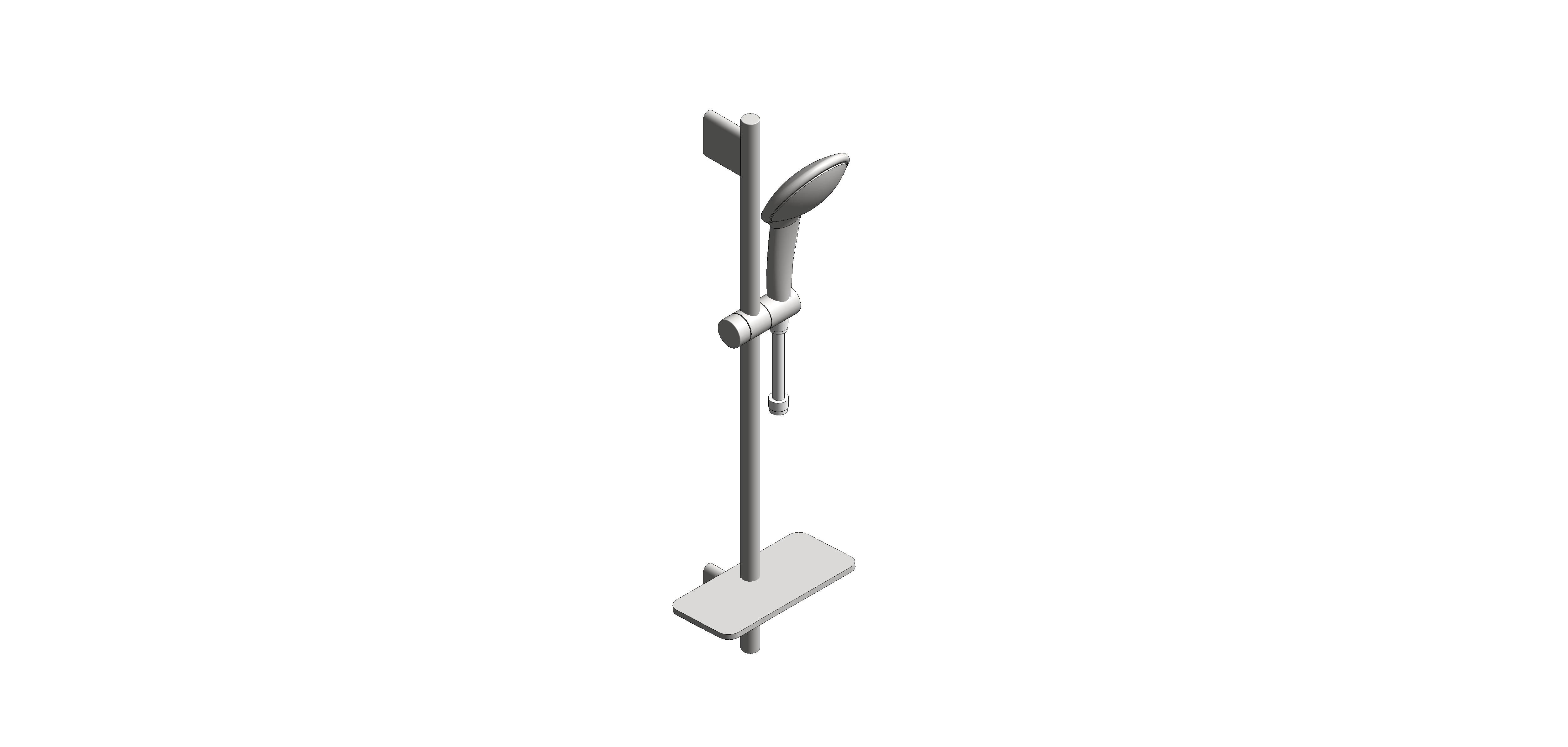 bimstore 3D image of the Euphoria Champagne 110 Shower Rail Set 600 - 26624000 from Grohe