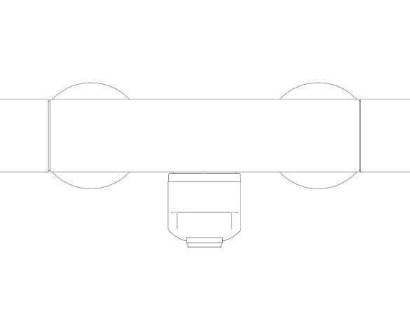 bimstore 3D image of the Eurosmart Cosmopolitan E Special Infra-Red Electronic Wall Basin Mixer With Thermostatic Temperature Control 1/2" L-Size - 36454000 from Grohe