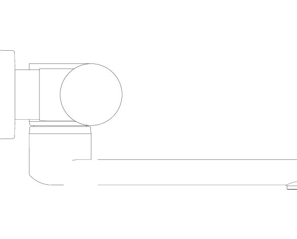 bimstore side image of the Eurosmart Cosmopolitan E Special Infra-Red Electronic Wall Basin Mixer With Thermostatic Temperature Control 1/2" M-Size - 36455000 from Grohe