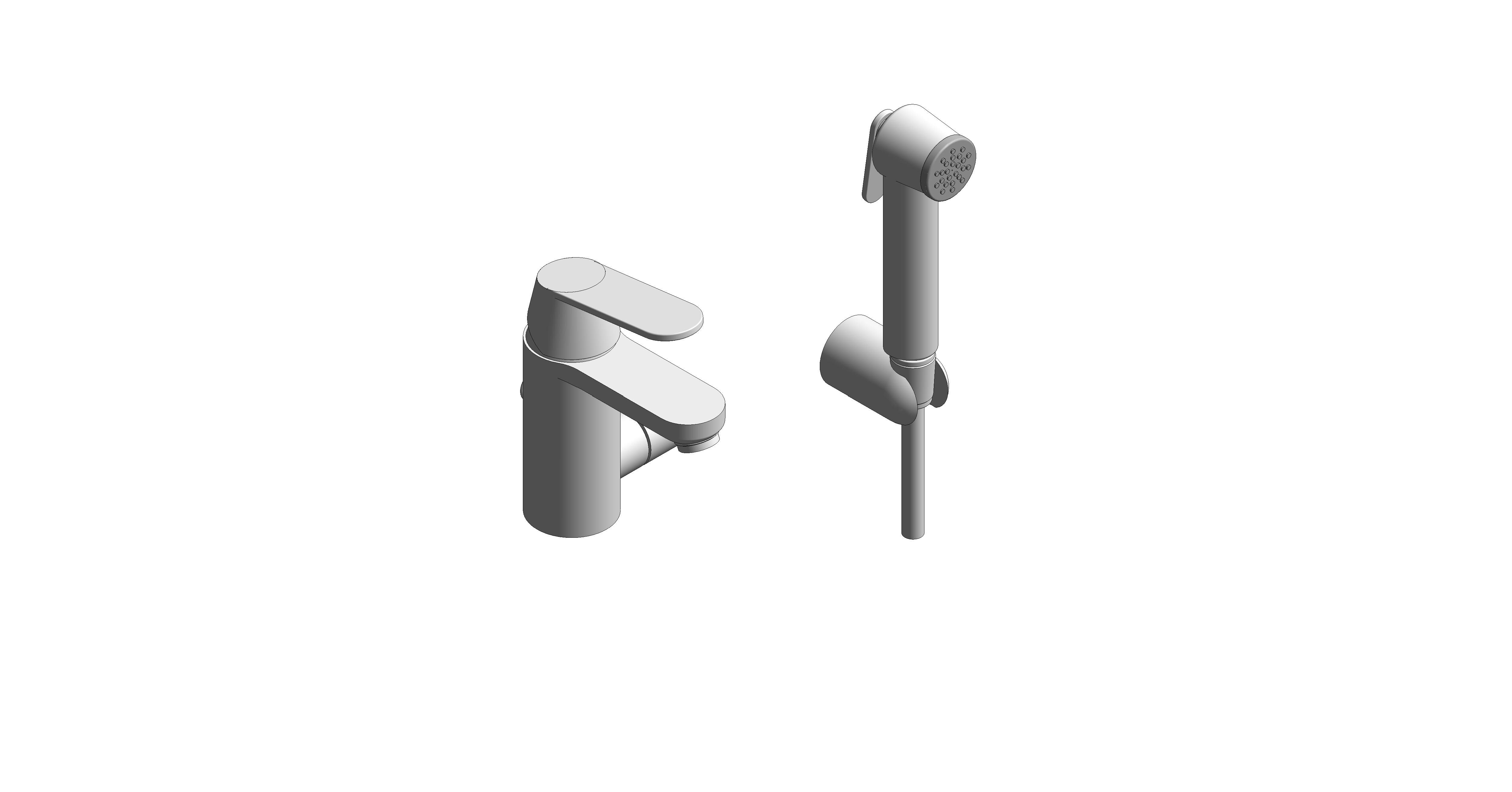 bimstore 3D image of the Eurosmart Cosmopolitan Single Lever Basin Mixer 1/2" - 23950000 from Grohe