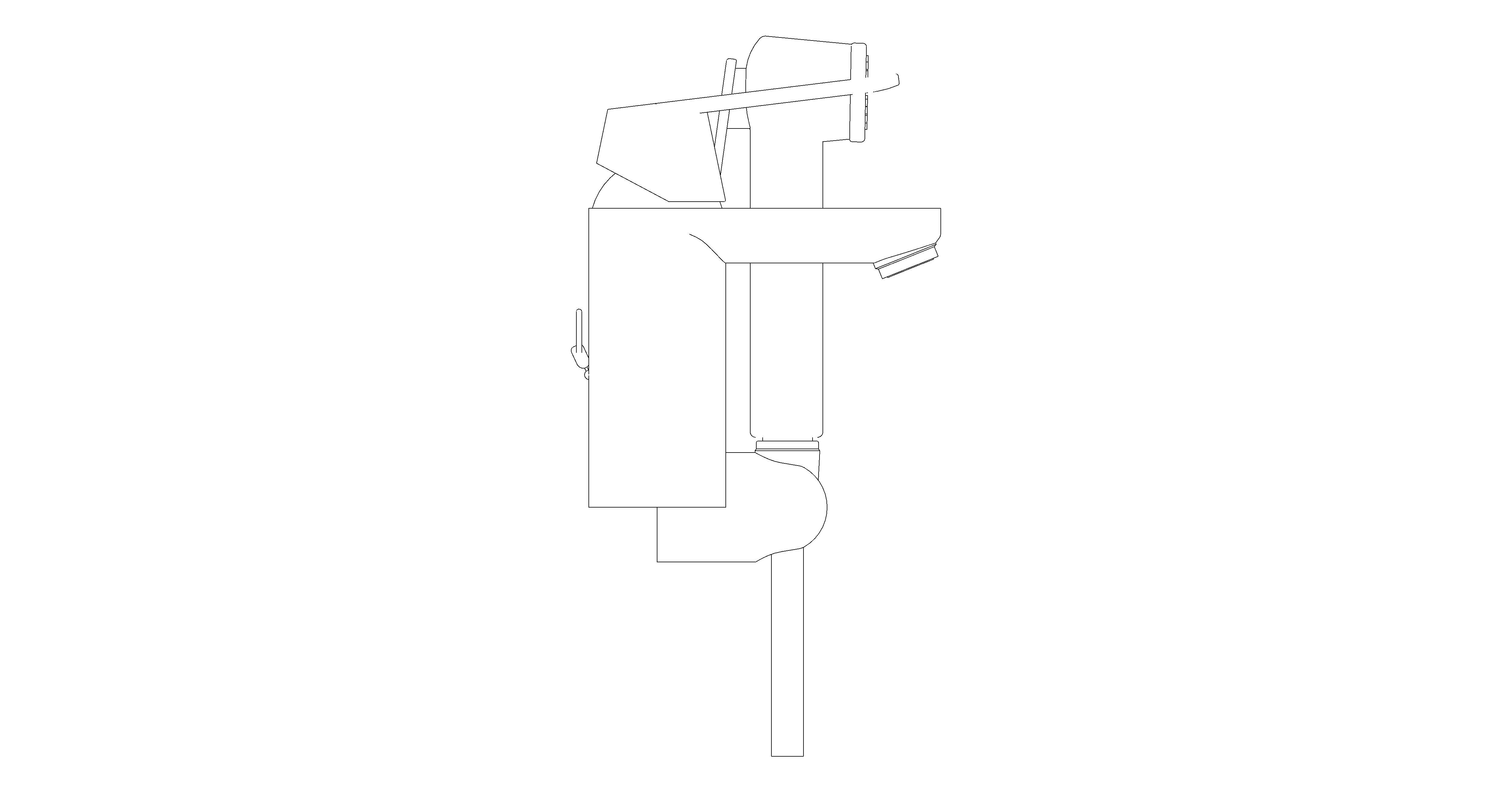 bimstore plan image of the Eurosmart Cosmopolitan Single Lever Basin Mixer 1/2" - 23950000 from Grohe