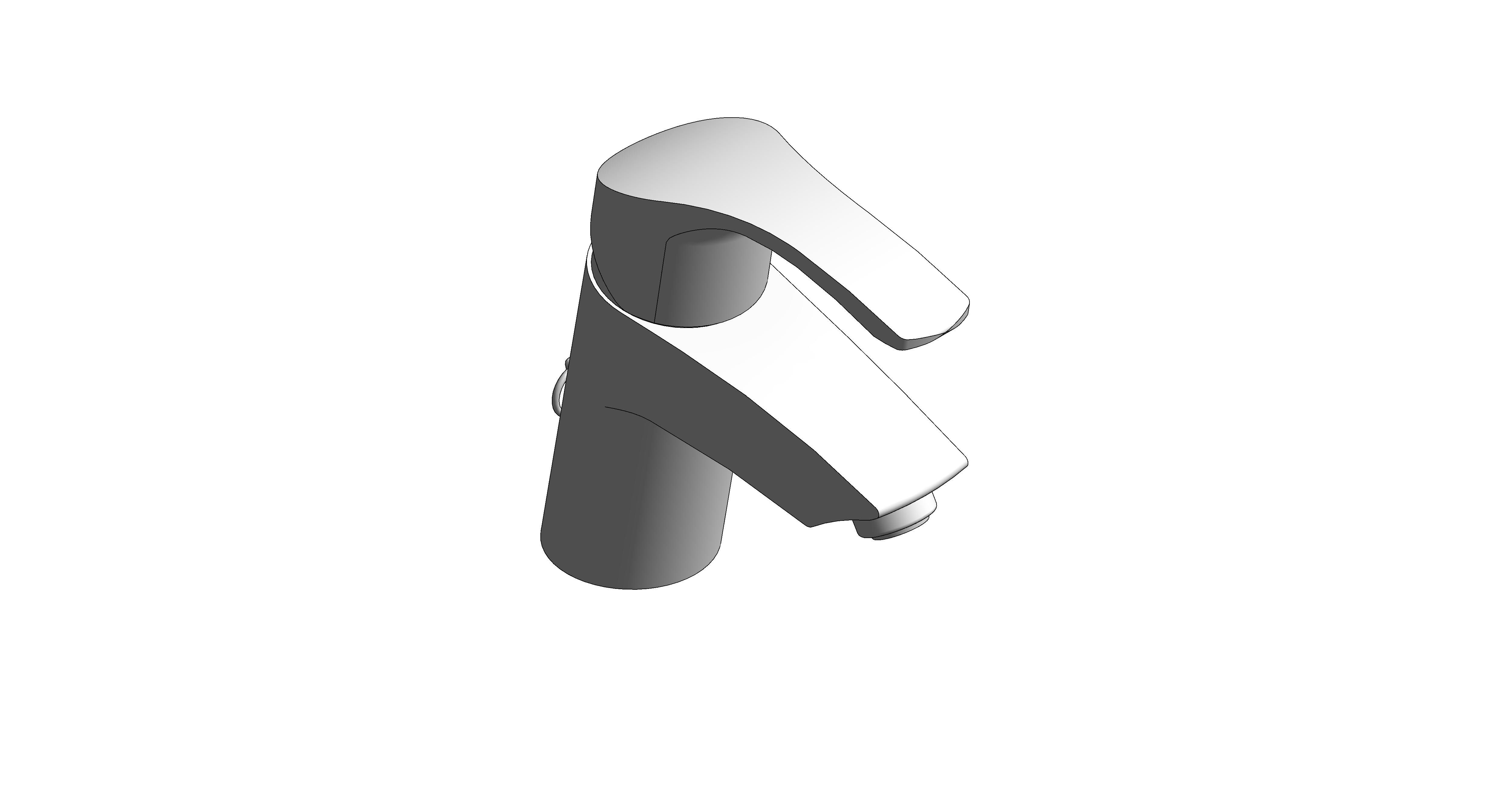 bimstore 3D image of the Eurosmart Single Lever Basin Mixer 1/2" S-Size - 23947002 from Grohe