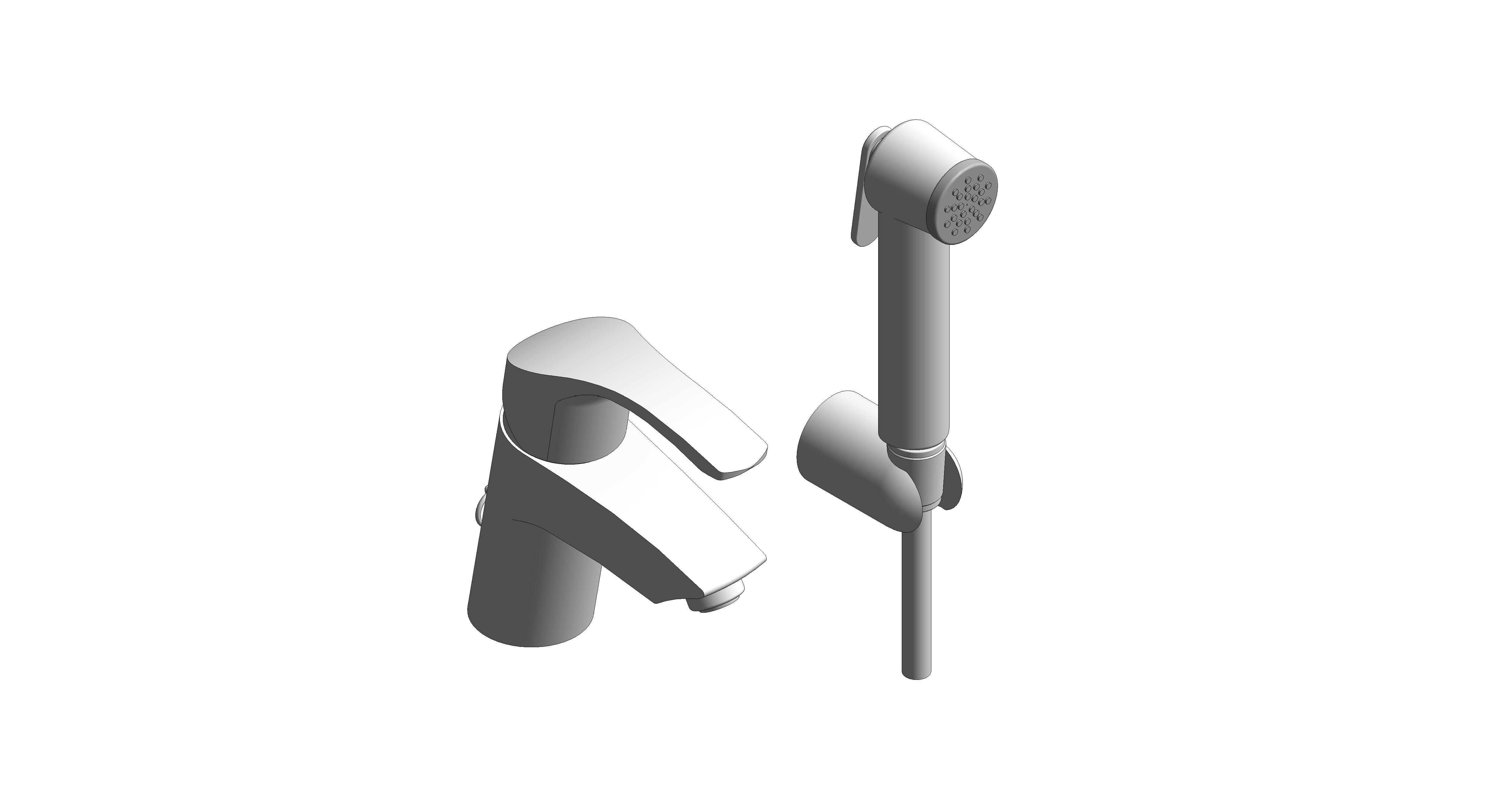 bimstore 3D image of the Eurosmart Single Lever Basin Mixer 1/2" S-Size - 23946002 from Grohe