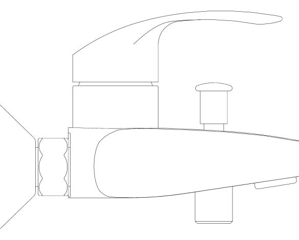 bimstore side image of the Eurosmart Single Lever Bath Mixer 1/2" - 23948002 from Grohe