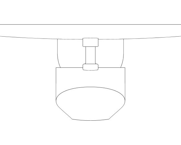bimstore plan image of the Eurosmart Single Lever Bath Shower Mixer Trim - 19450002 from Grohe