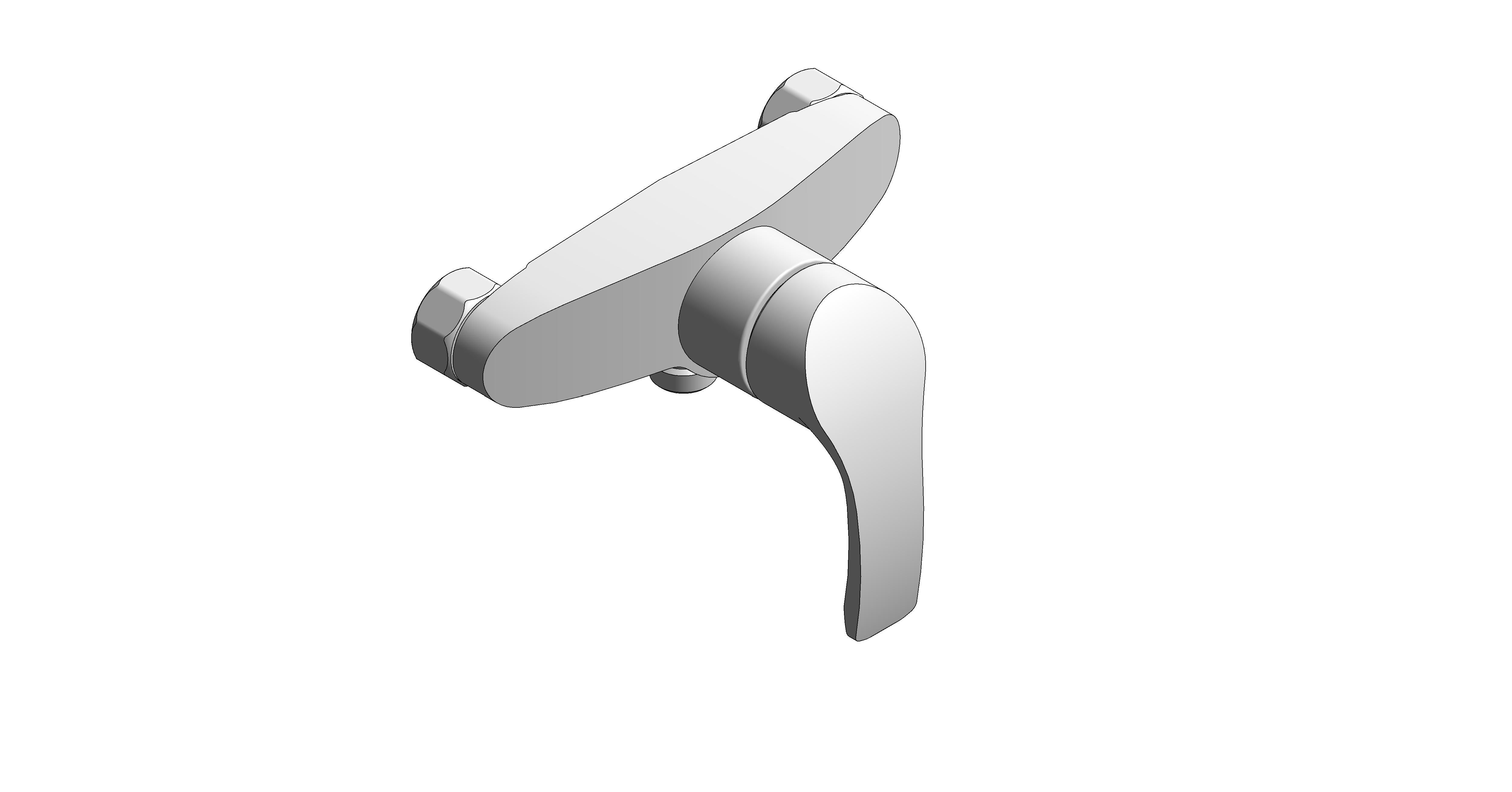 bimstore 3D image of the Eurosmart Single Lever Shower Mixer 1/2" - 23949002 from Grohe