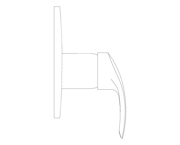 bimstore side image of the Eurosmart Single Lever Shower Mixer Trim - 19451002 from Grohe